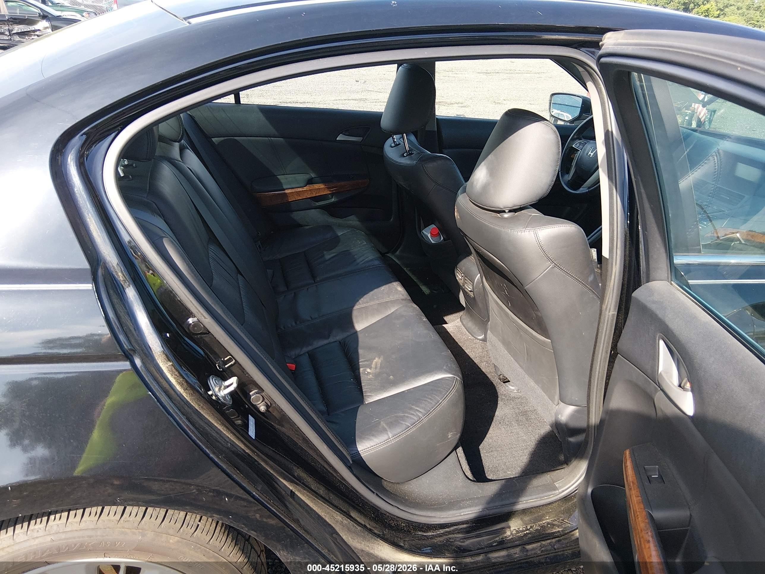 2012 Honda Accord 2.4 Ex-l Black vin: 1HGCP2F8XCA175843