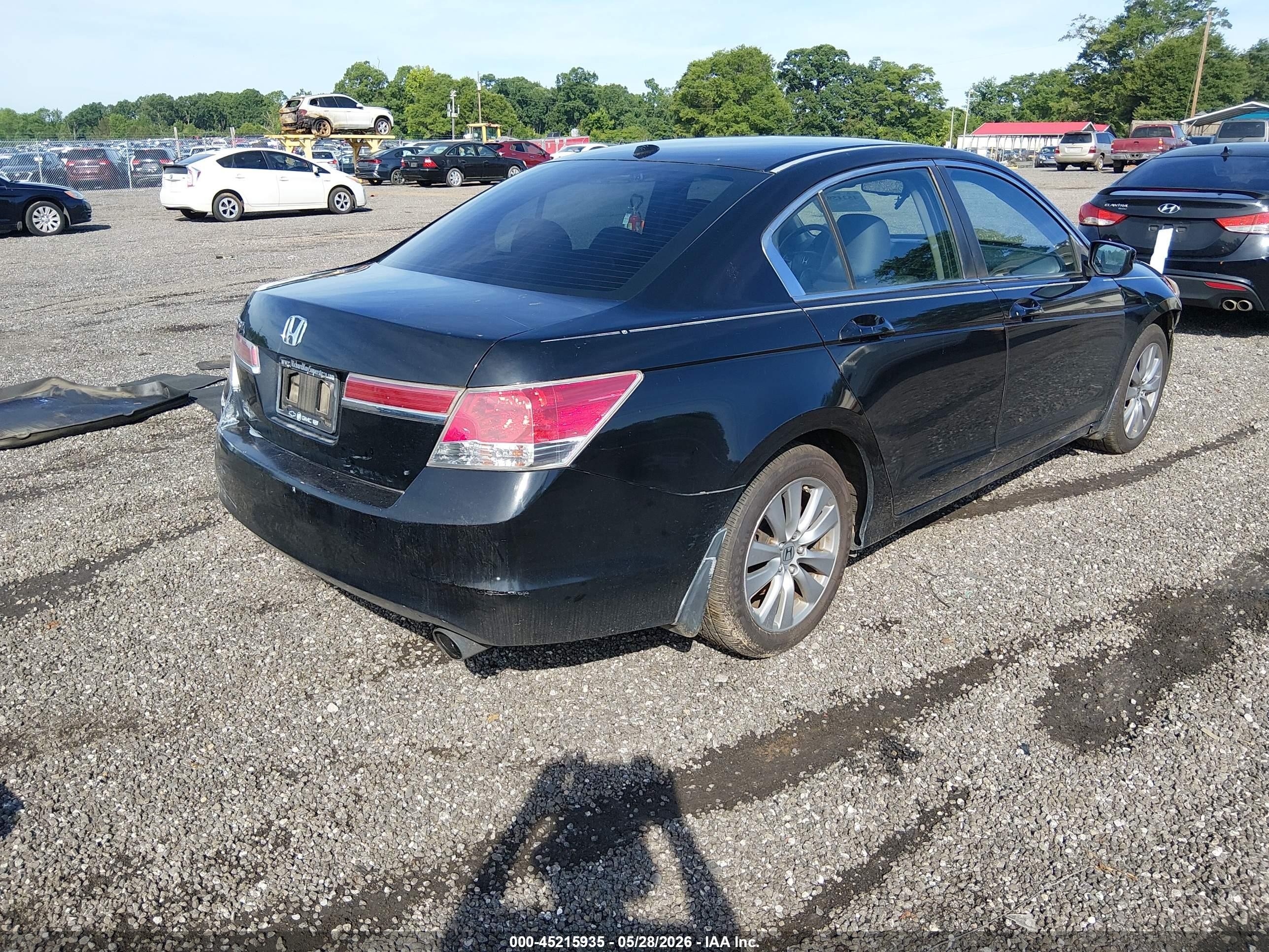 2012 Honda Accord 2.4 Ex-l Black vin: 1HGCP2F8XCA175843