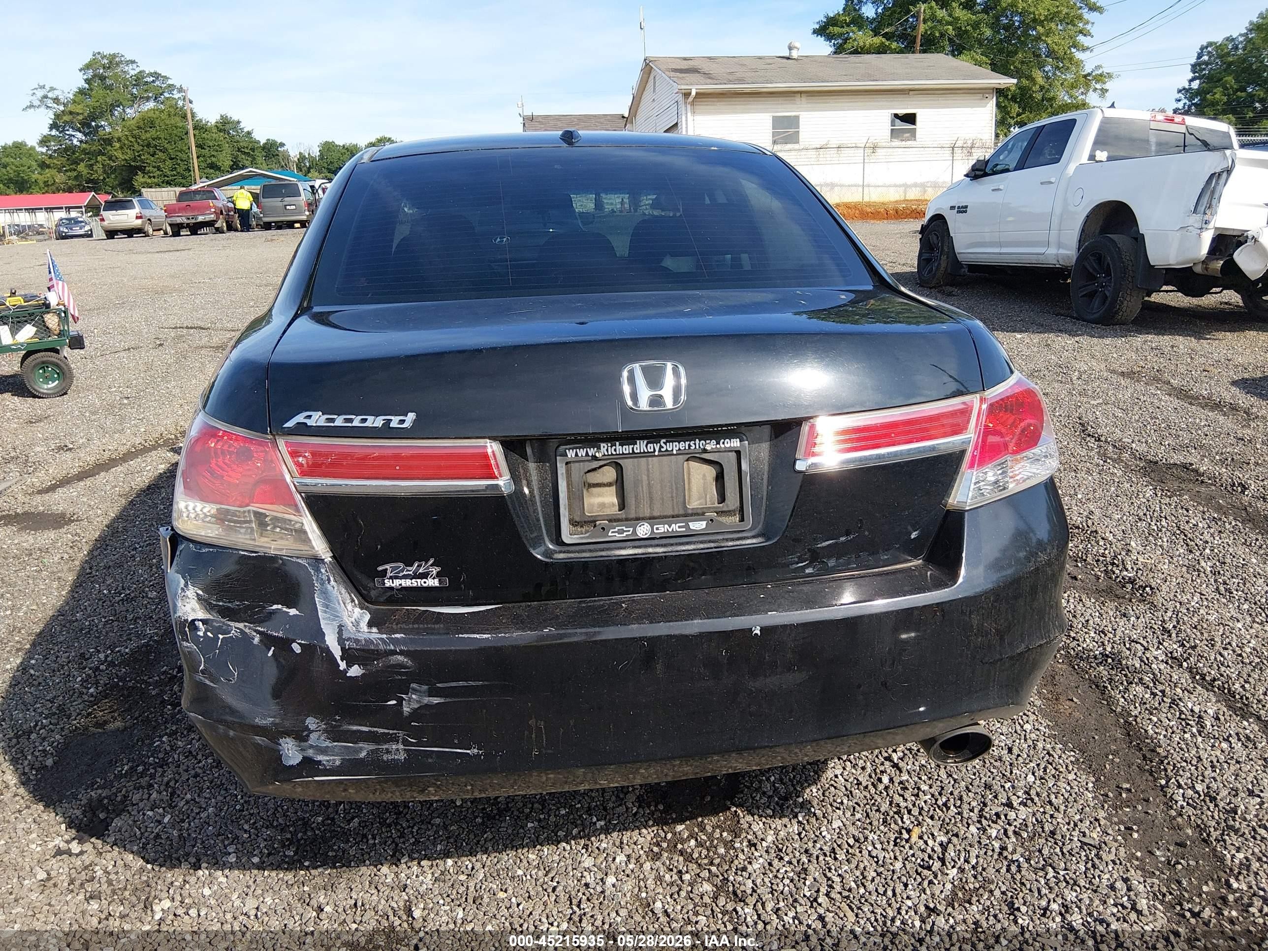 2012 Honda Accord 2.4 Ex-l Black vin: 1HGCP2F8XCA175843
