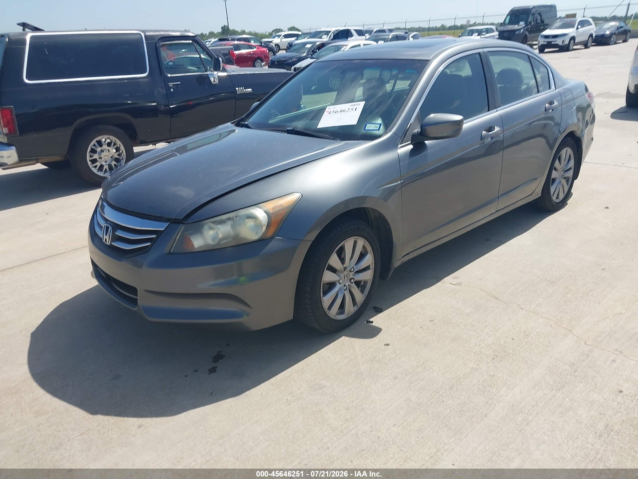 2012 Honda Accord 2.4 Ex-l Gray vin: 1HGCP2F8XCA186616