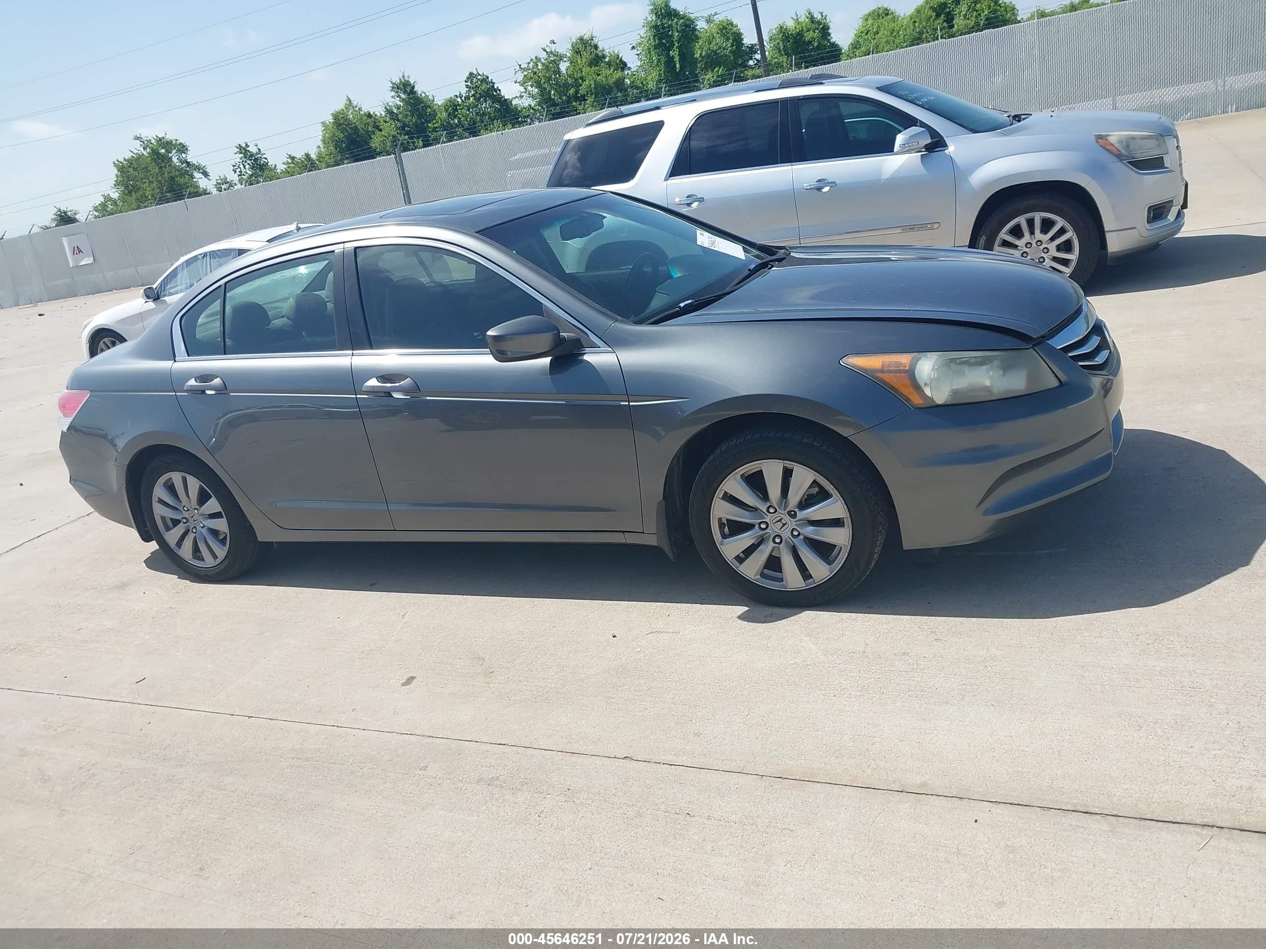 2012 Honda Accord 2.4 Ex-l Gray vin: 1HGCP2F8XCA186616