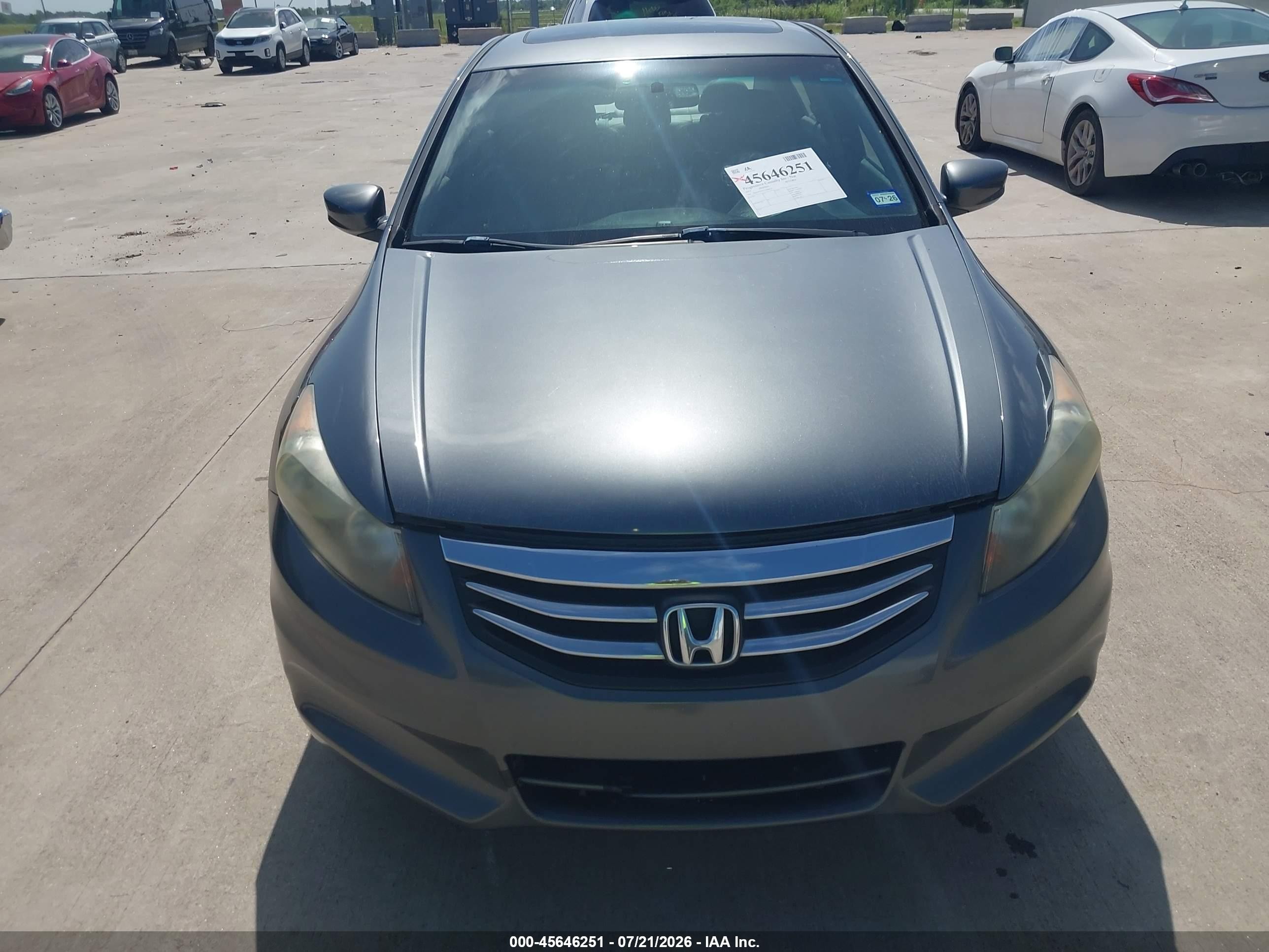 2012 Honda Accord 2.4 Ex-l Gray vin: 1HGCP2F8XCA186616