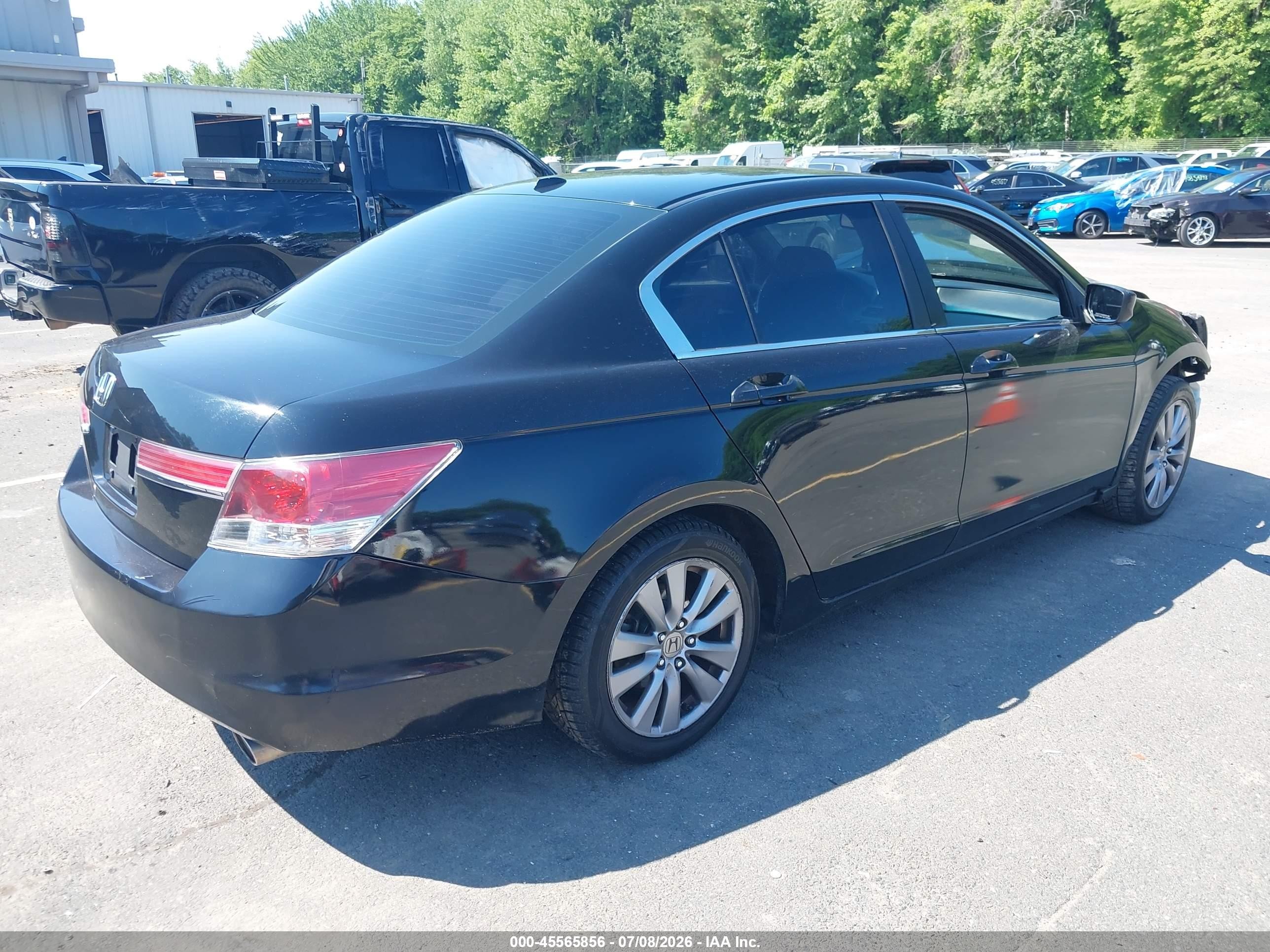 2012 Honda Accord 2.4 Ex-l Black vin: 1HGCP2F8XCA214737