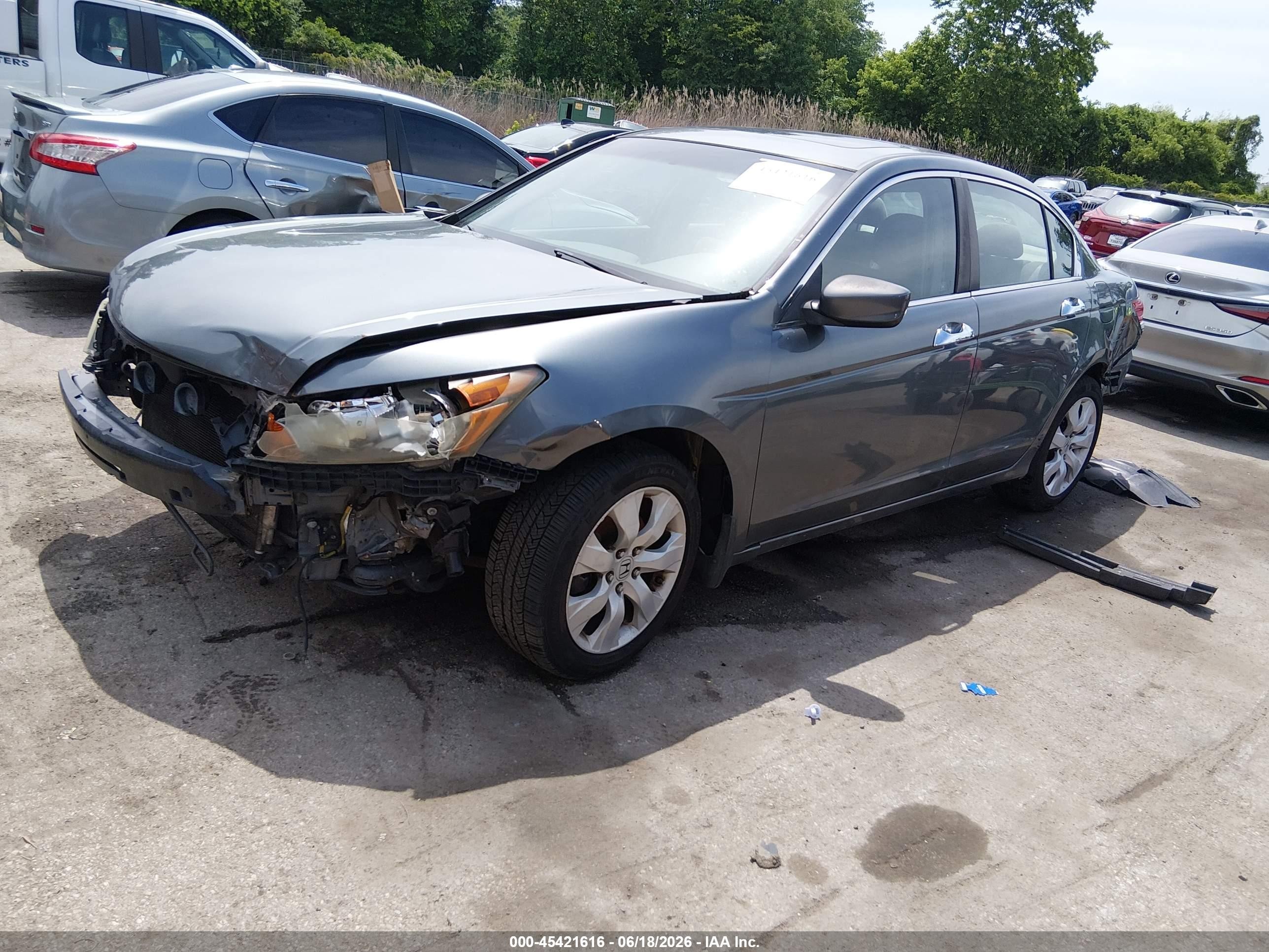 2008 Honda Accord 3.5 Ex Gray vin: 1HGCP36708A016270