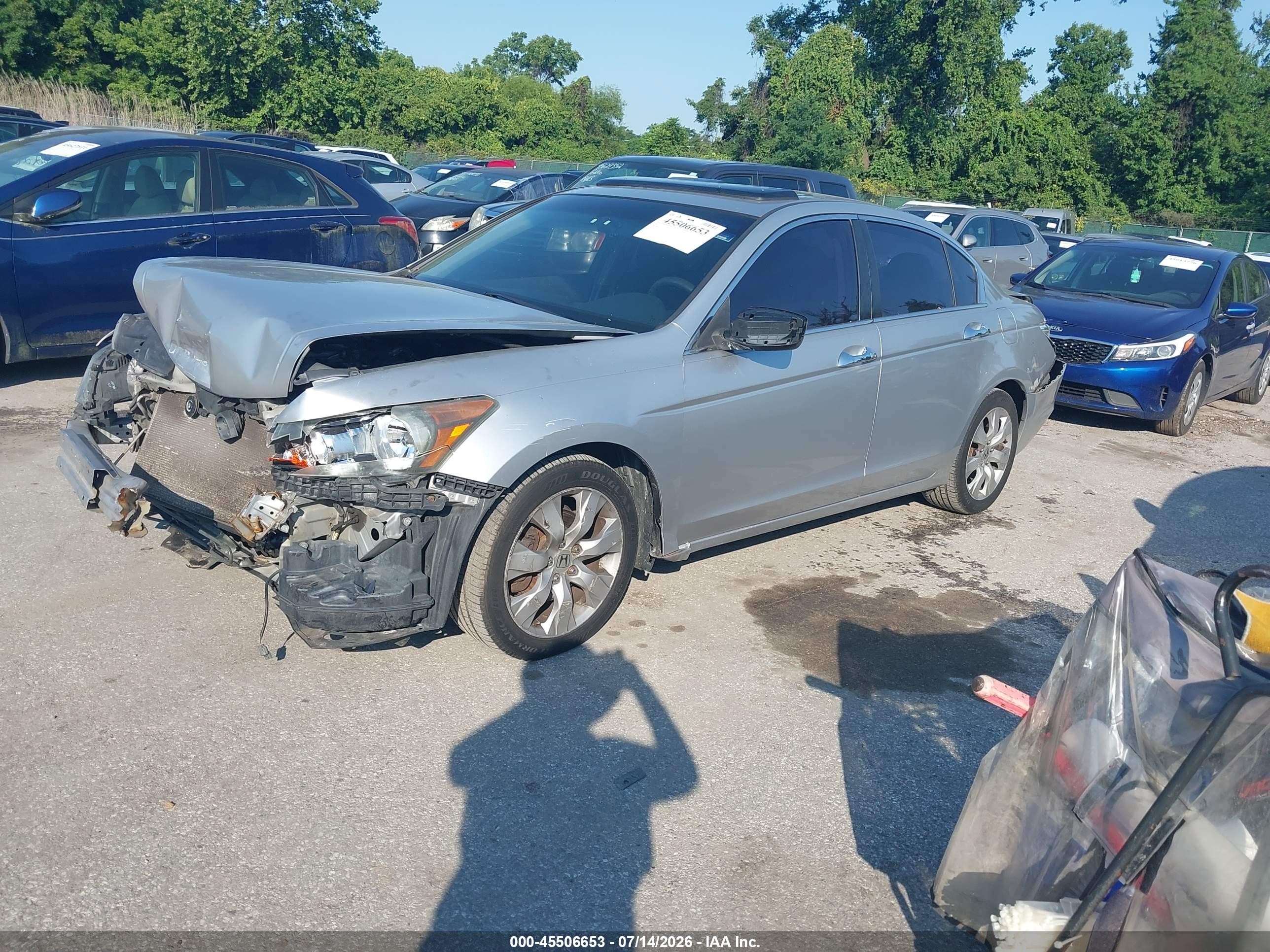 2008 Honda Accord 3.5 Ex Silver vin: 1HGCP36708A027866