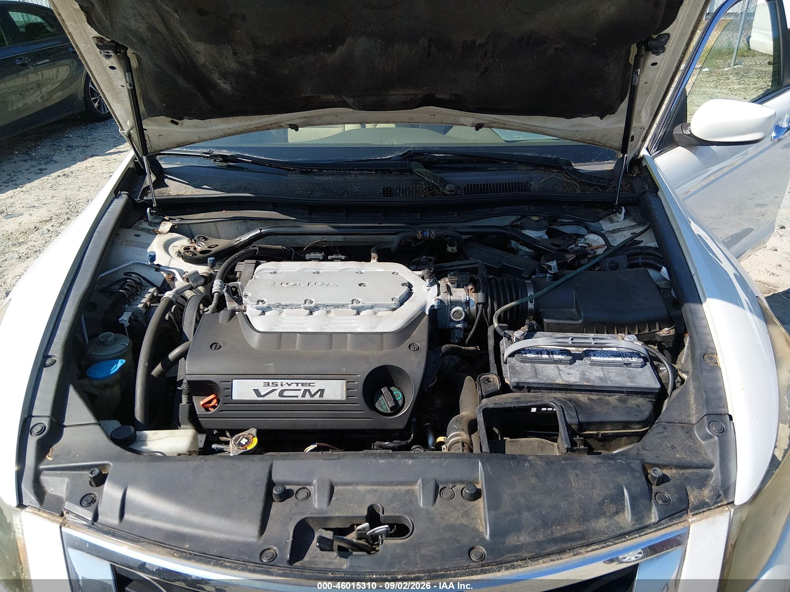2009 Honda Accord 3.5 Ex White vin: 1HGCP36729A050969