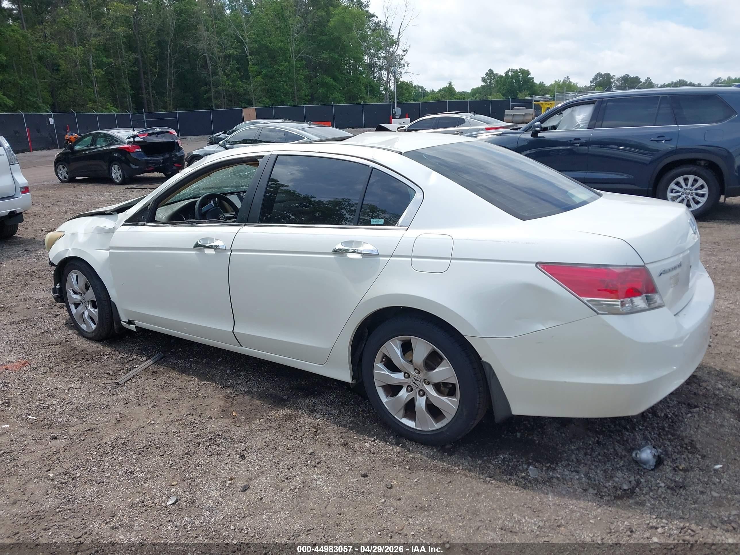 2008 Honda Accord 3.5 Ex White vin: 1HGCP36758A080708