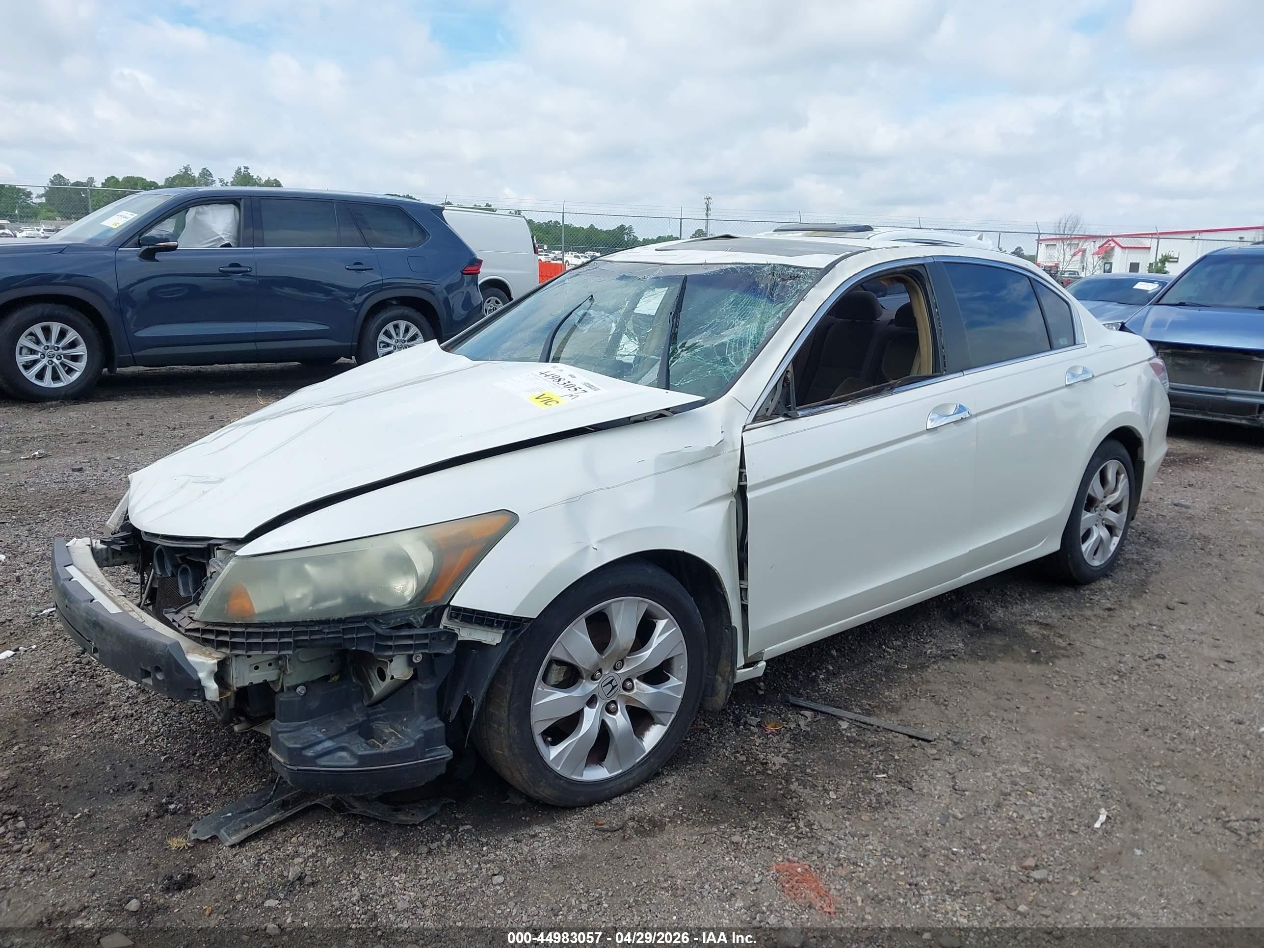 2008 Honda Accord 3.5 Ex White vin: 1HGCP36758A080708
