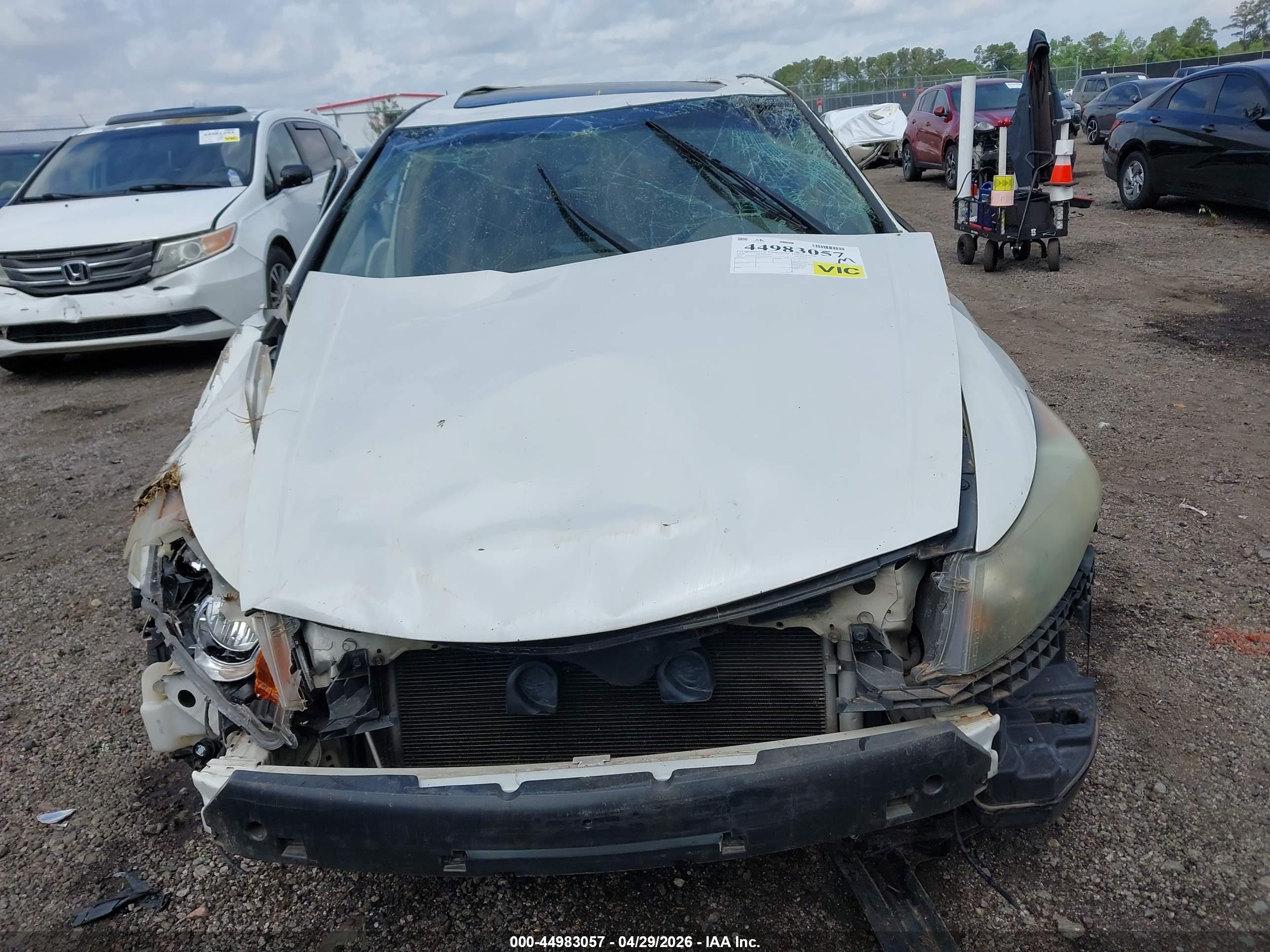 2008 Honda Accord 3.5 Ex White vin: 1HGCP36758A080708