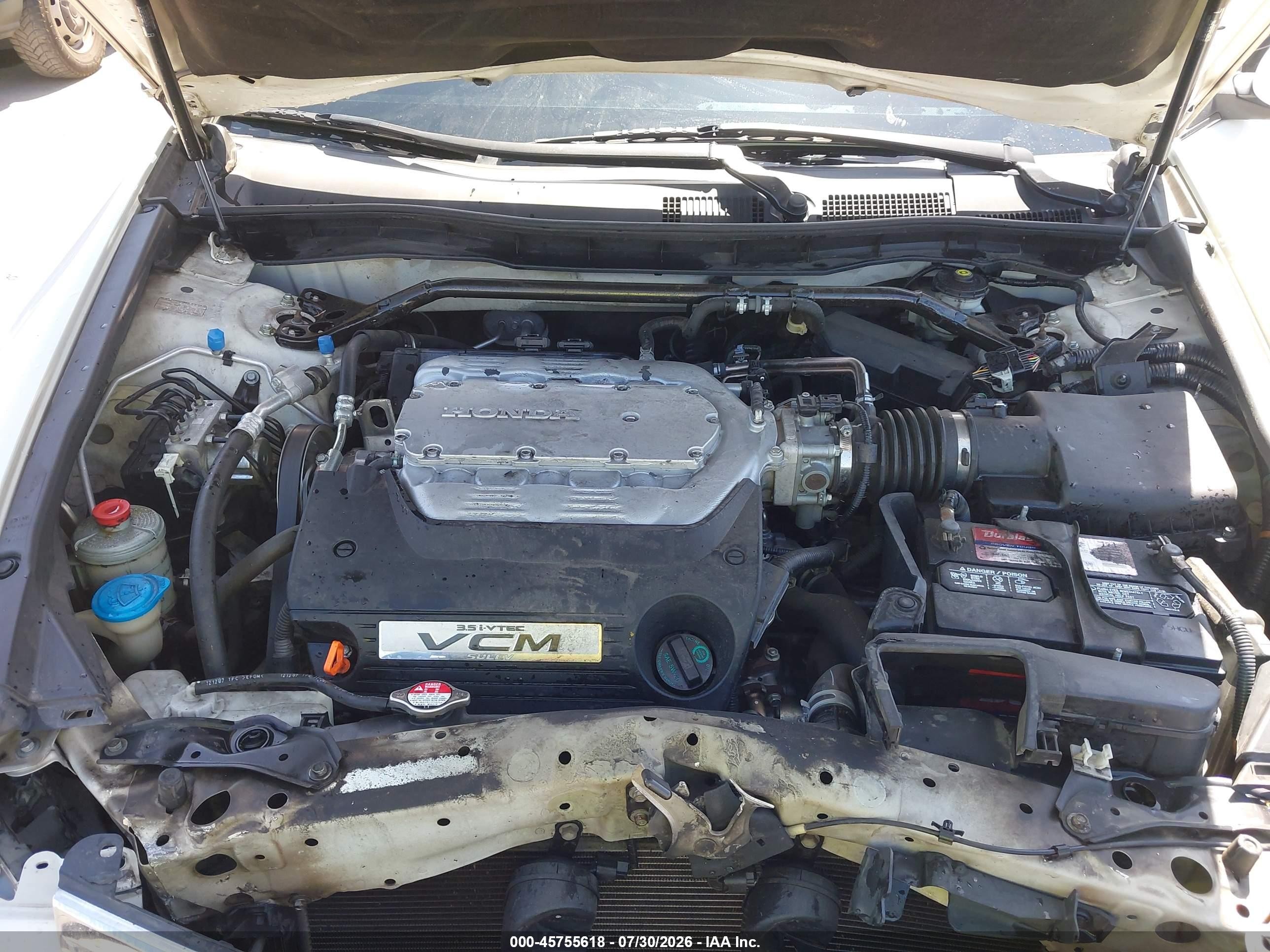 2008 Honda Accord 3.5 Ex White vin: 1HGCP36768A070351