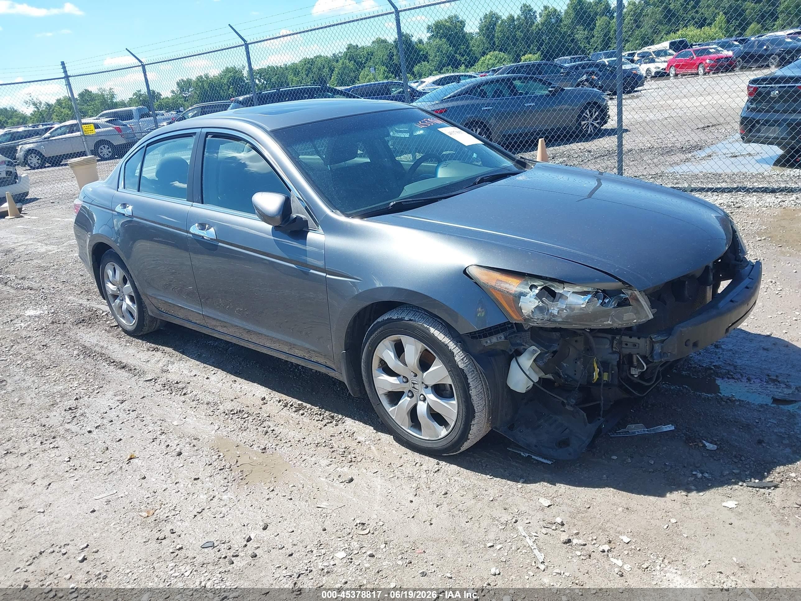 2009 Honda Accord 3.5 Ex Gray vin: 1HGCP367X9A003298