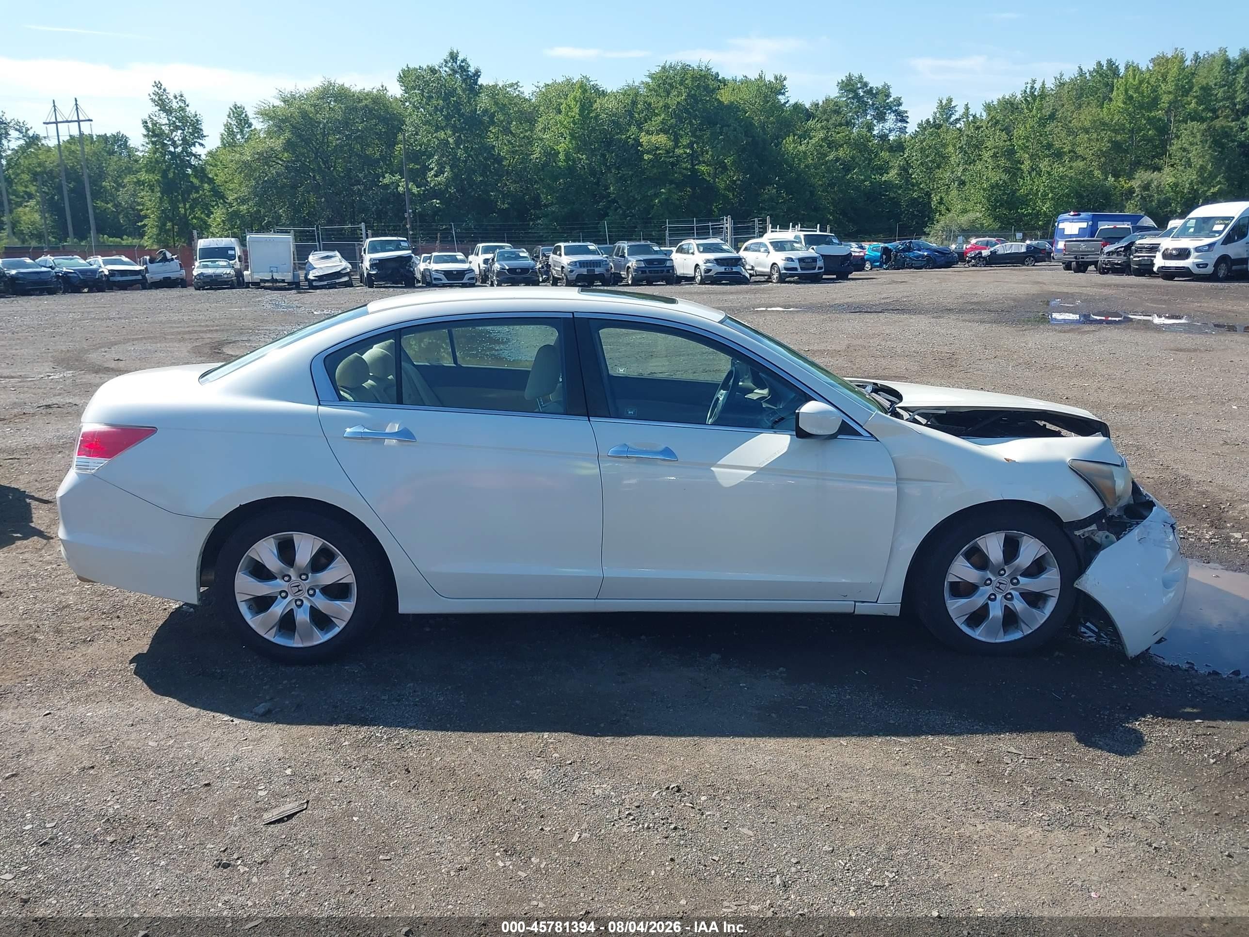 2009 Honda Accord 3.5 Ex White vin: 1HGCP367X9A051111