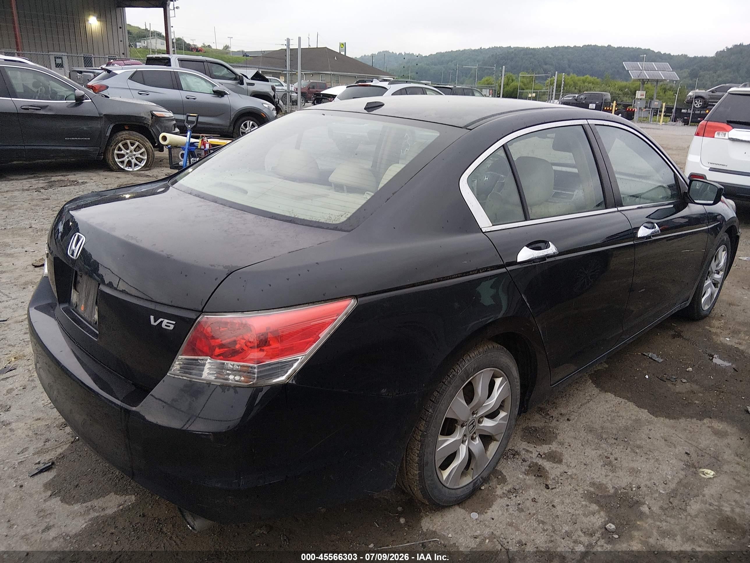 2008 Honda Accord 3.5 Ex-l Black vin: 1HGCP36808A012163