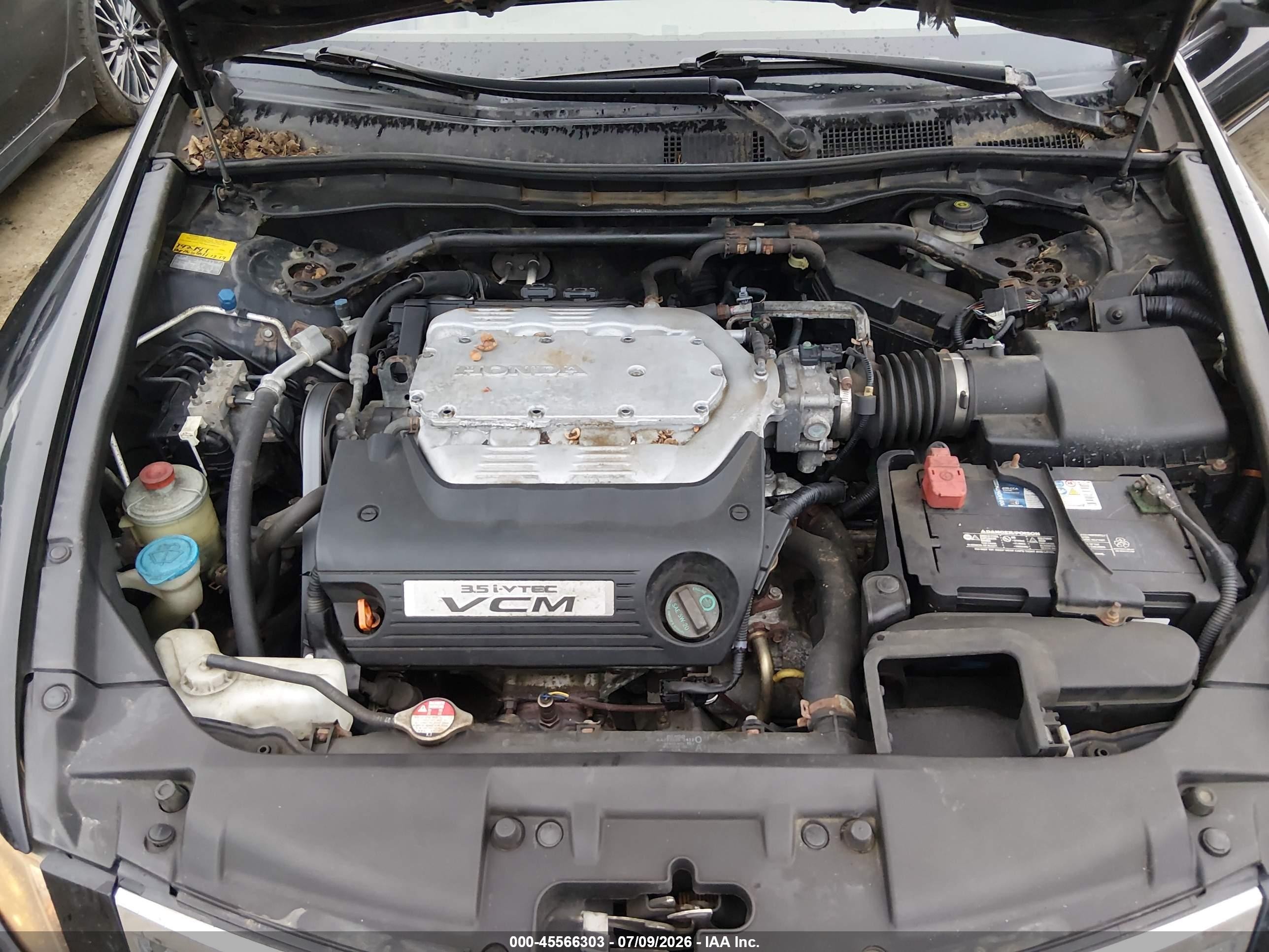 2008 Honda Accord 3.5 Ex-l Black vin: 1HGCP36808A012163