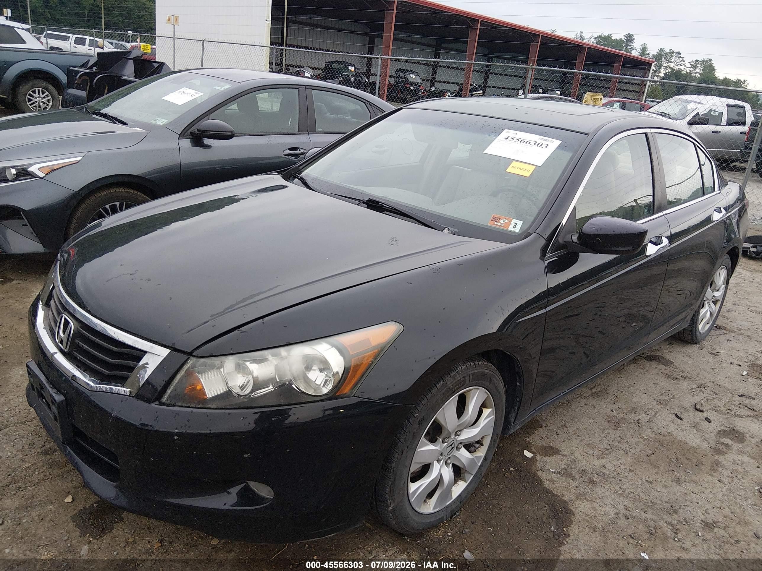 2008 Honda Accord 3.5 Ex-l Black vin: 1HGCP36808A012163