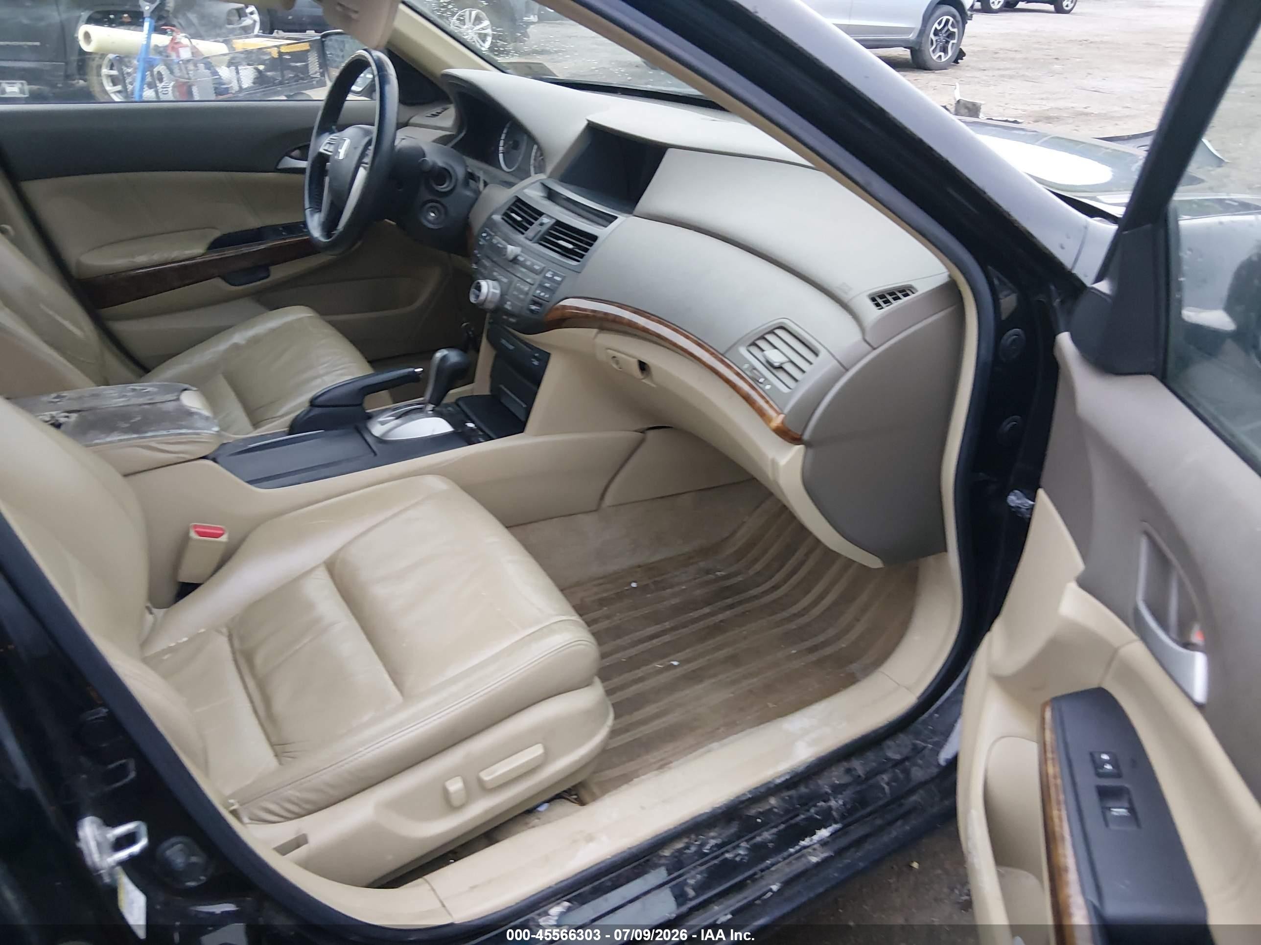 2008 Honda Accord 3.5 Ex-l Black vin: 1HGCP36808A012163