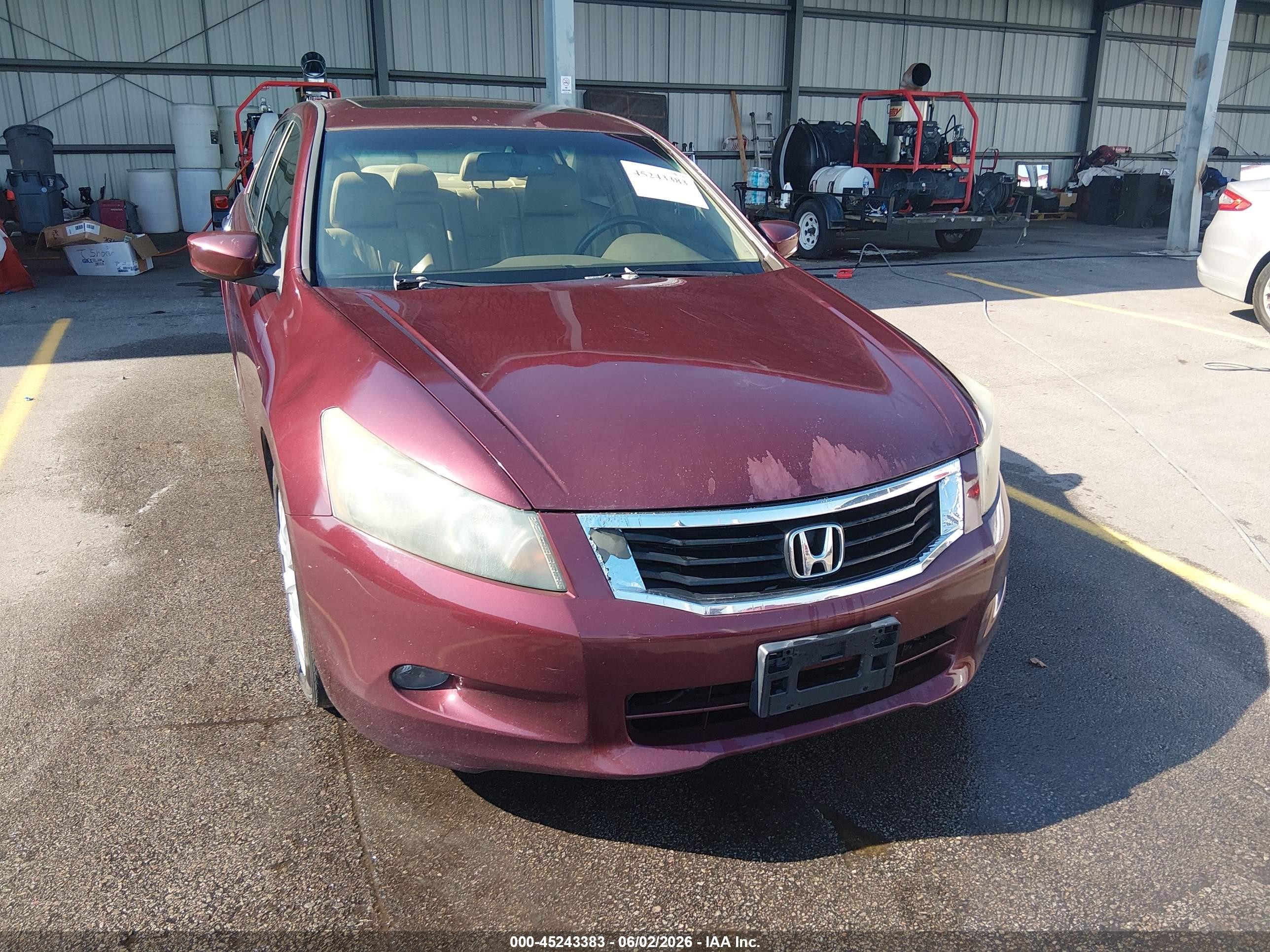 2008 Honda Accord 3.5 Ex-l Maroon vin: 1HGCP36808A057846