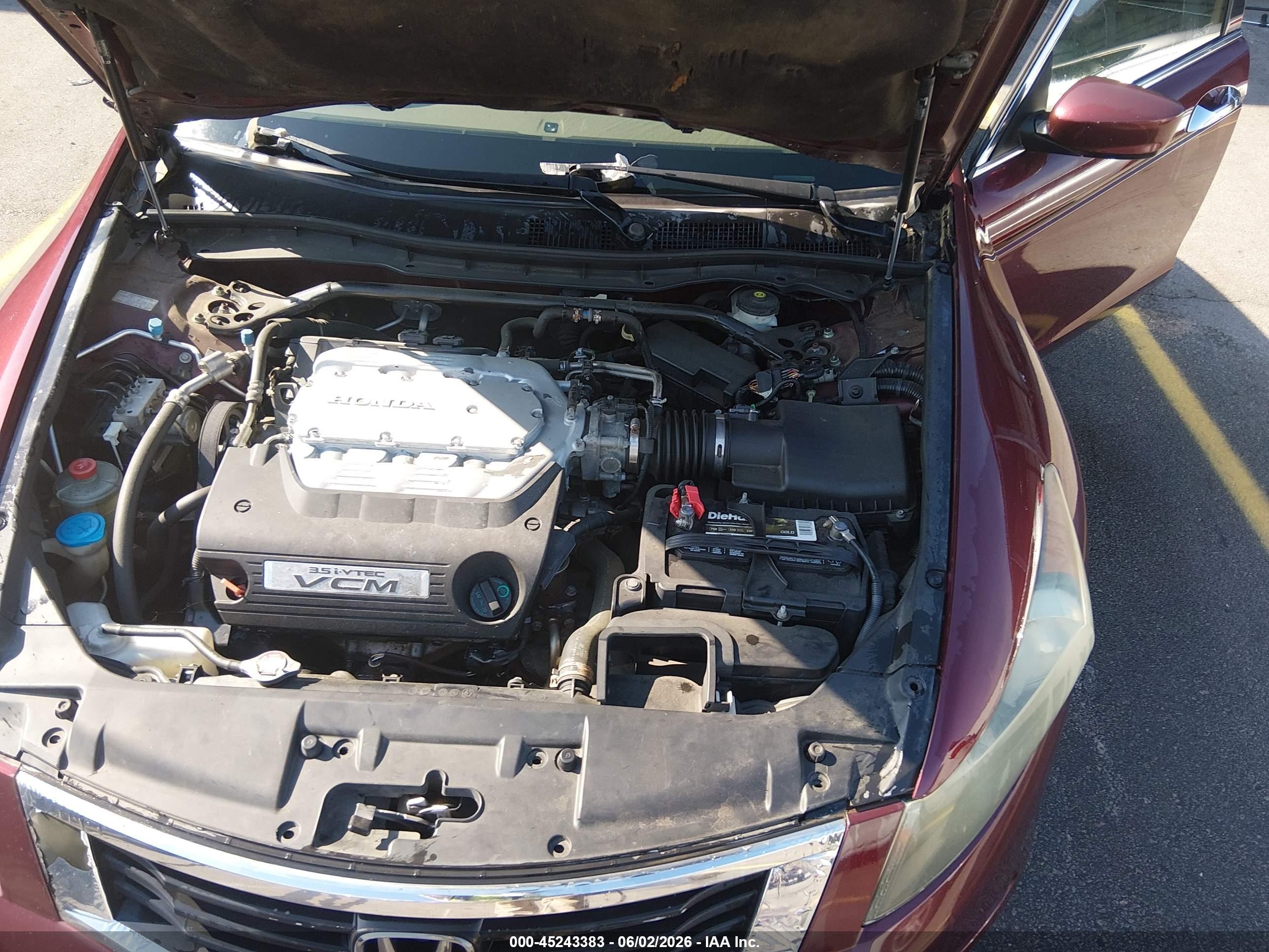 2008 Honda Accord 3.5 Ex-l Maroon vin: 1HGCP36808A057846