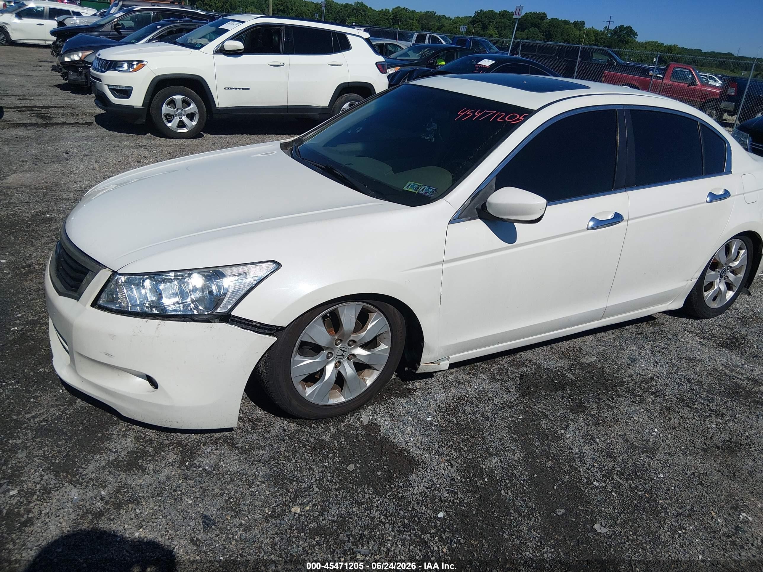 2008 Honda Accord 3.5 Ex-l Белый vin: 1HGCP36808A077336
