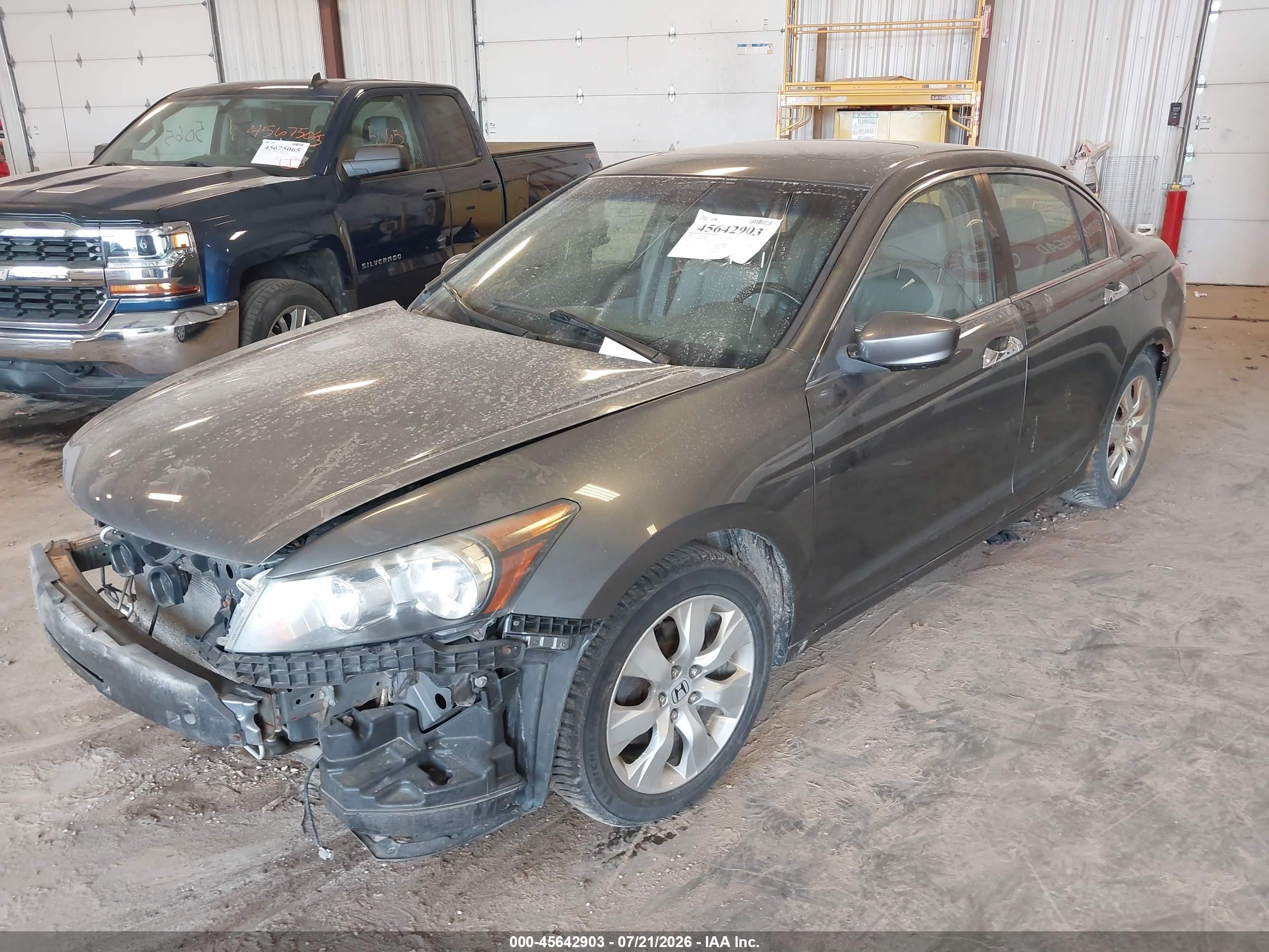 2008 Honda Accord 3.5 Ex-l Gray vin: 1HGCP36808A085887