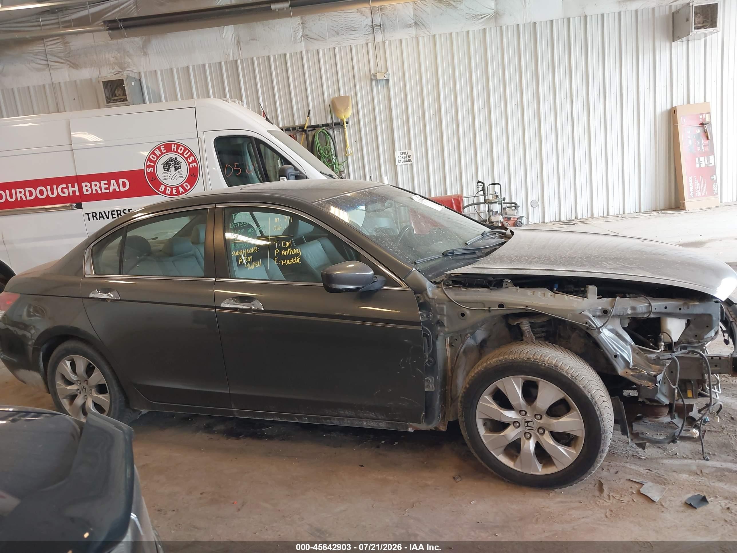 2008 Honda Accord 3.5 Ex-l Gray vin: 1HGCP36808A085887