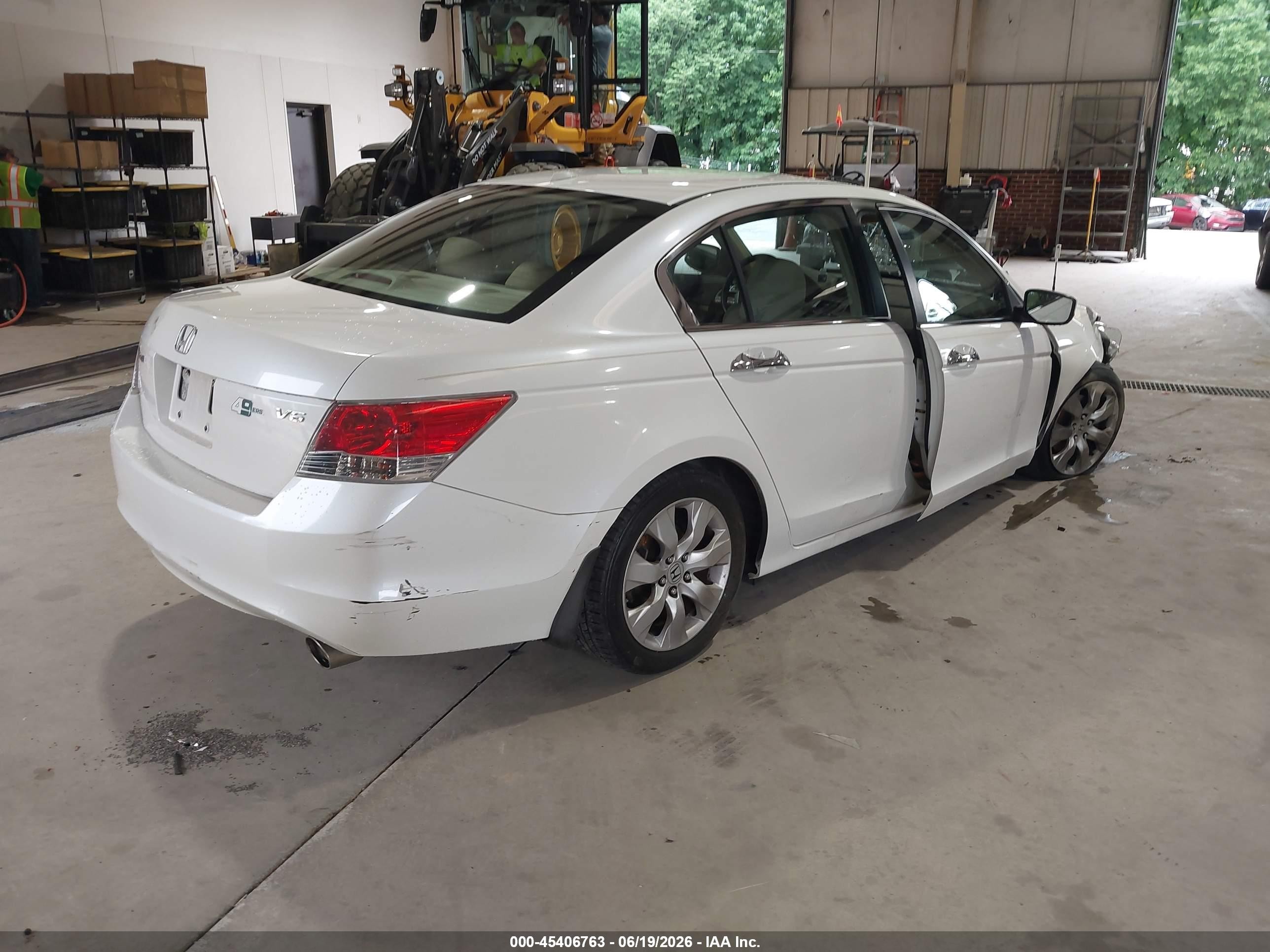 2009 Honda Accord 3.5 Ex-l White vin: 1HGCP36809A010074