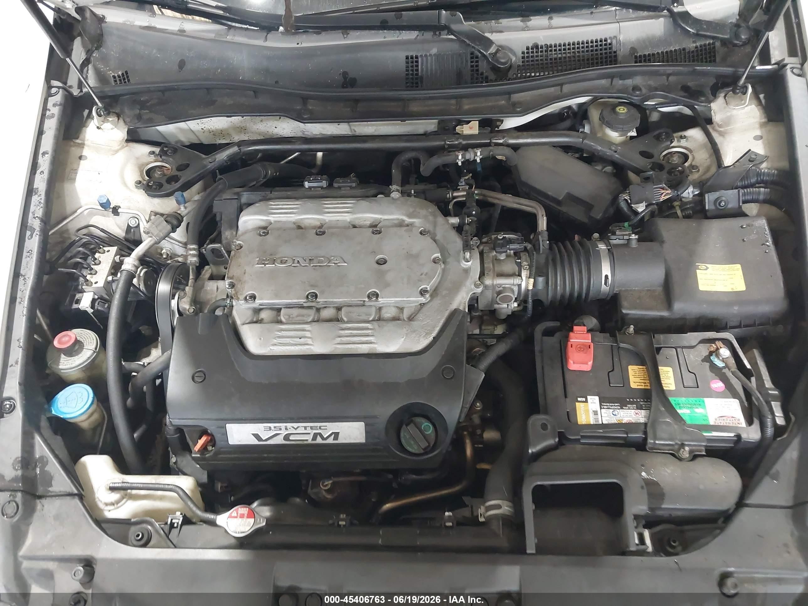 2009 Honda Accord 3.5 Ex-l White vin: 1HGCP36809A010074