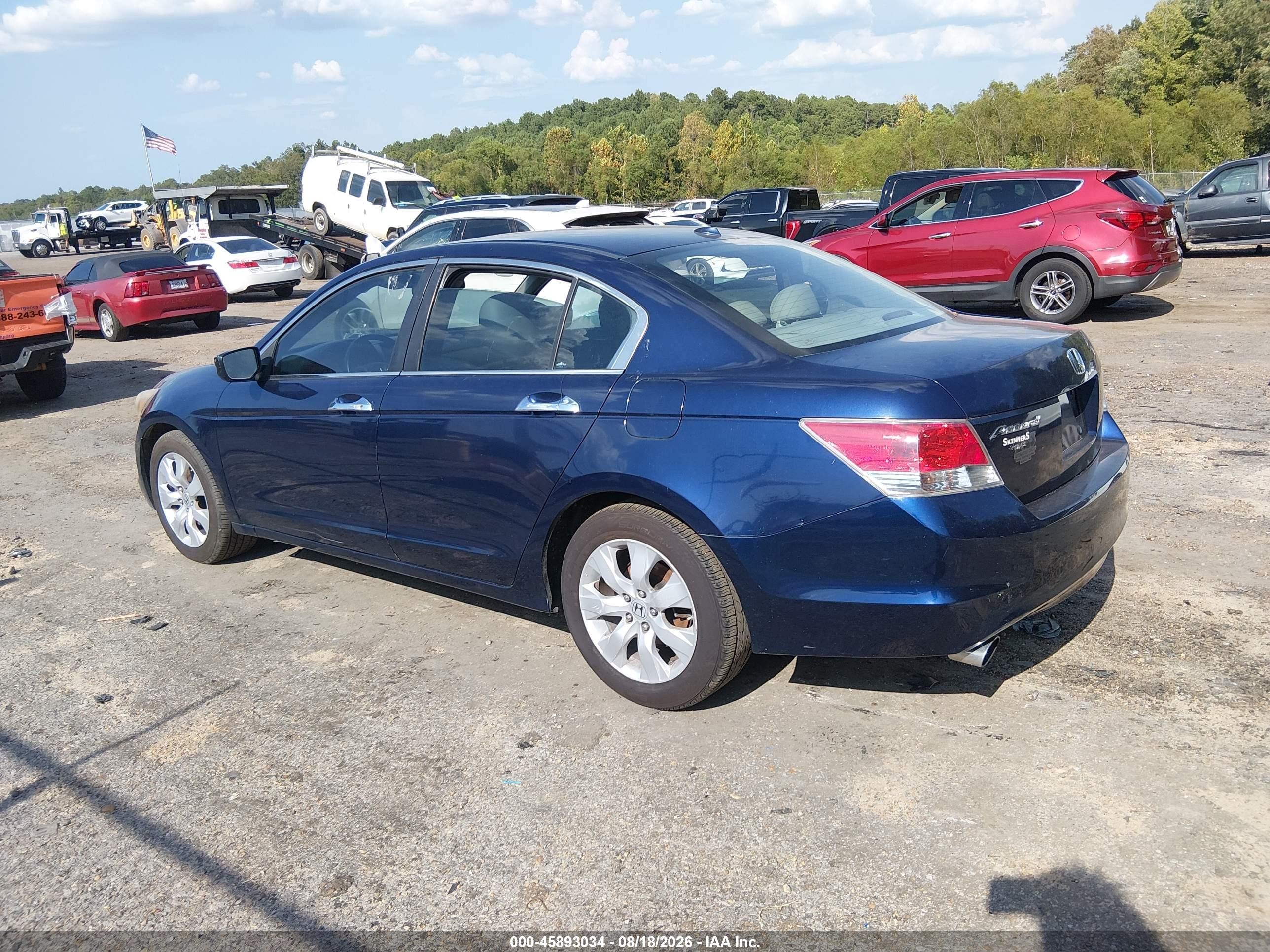 2009 Honda Accord 3.5 Ex-l Blue vin: 1HGCP36809A018739