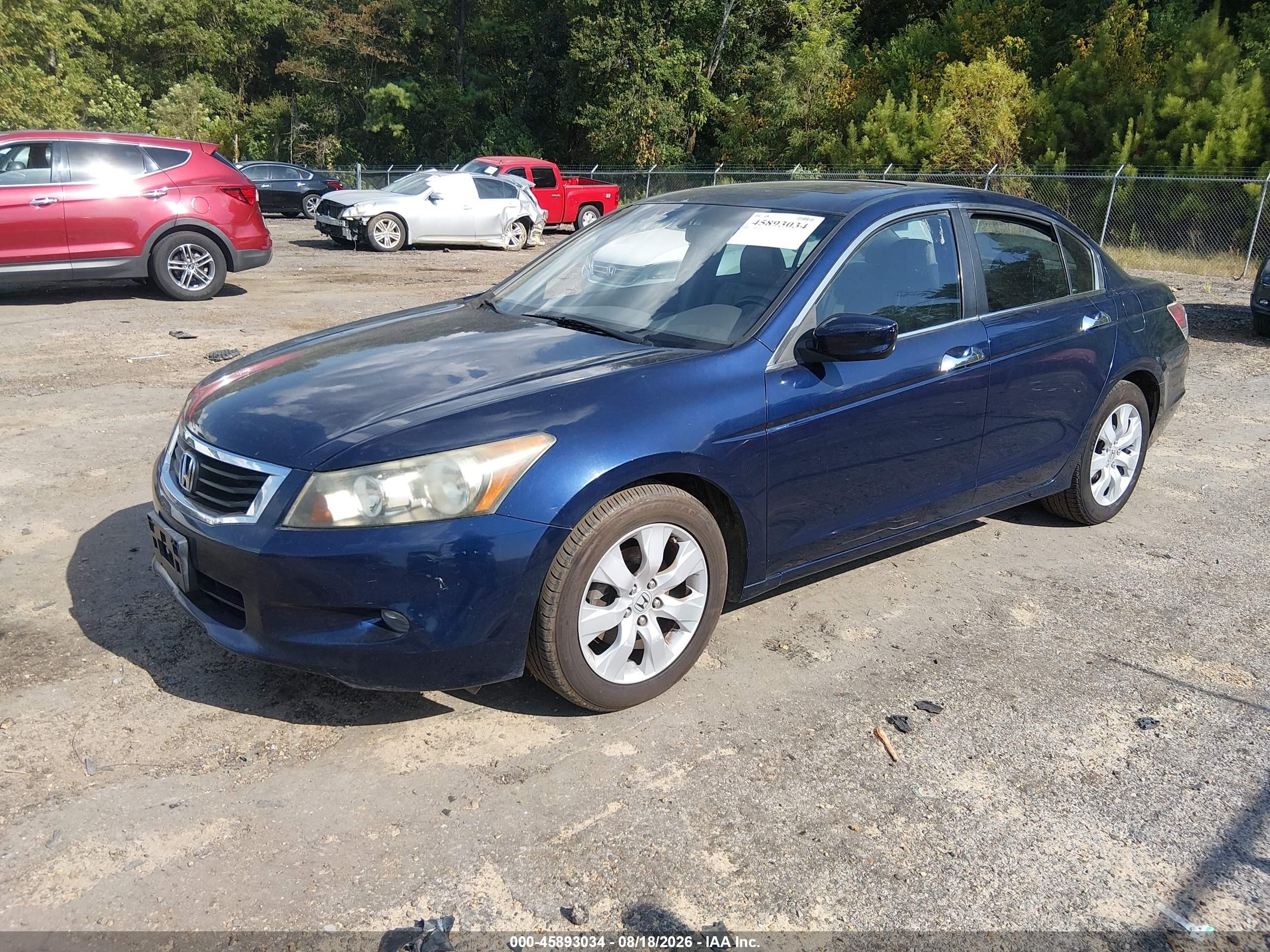 2009 Honda Accord 3.5 Ex-l Blue vin: 1HGCP36809A018739