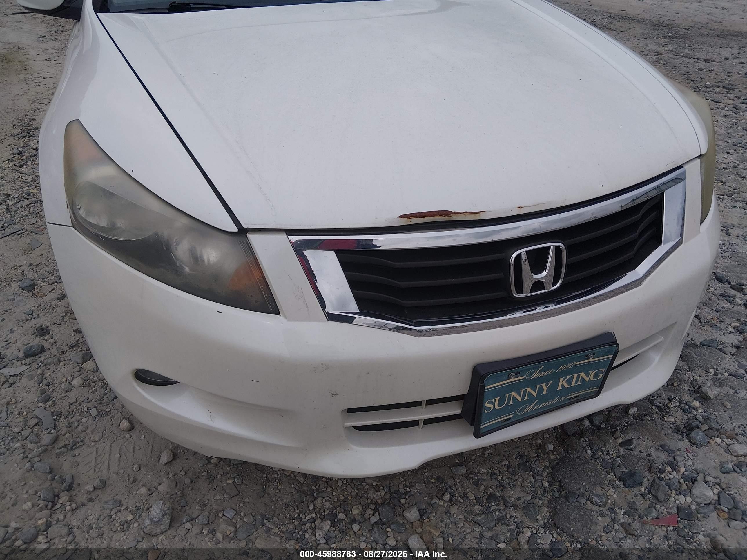 2009 Honda Accord 3.5 Ex-l White vin: 1HGCP36809A038201
