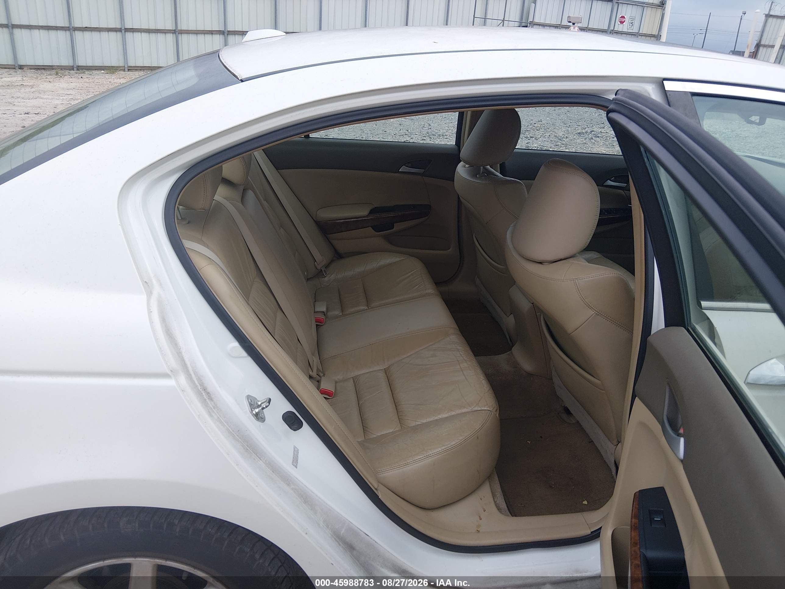 2009 Honda Accord 3.5 Ex-l White vin: 1HGCP36809A038201