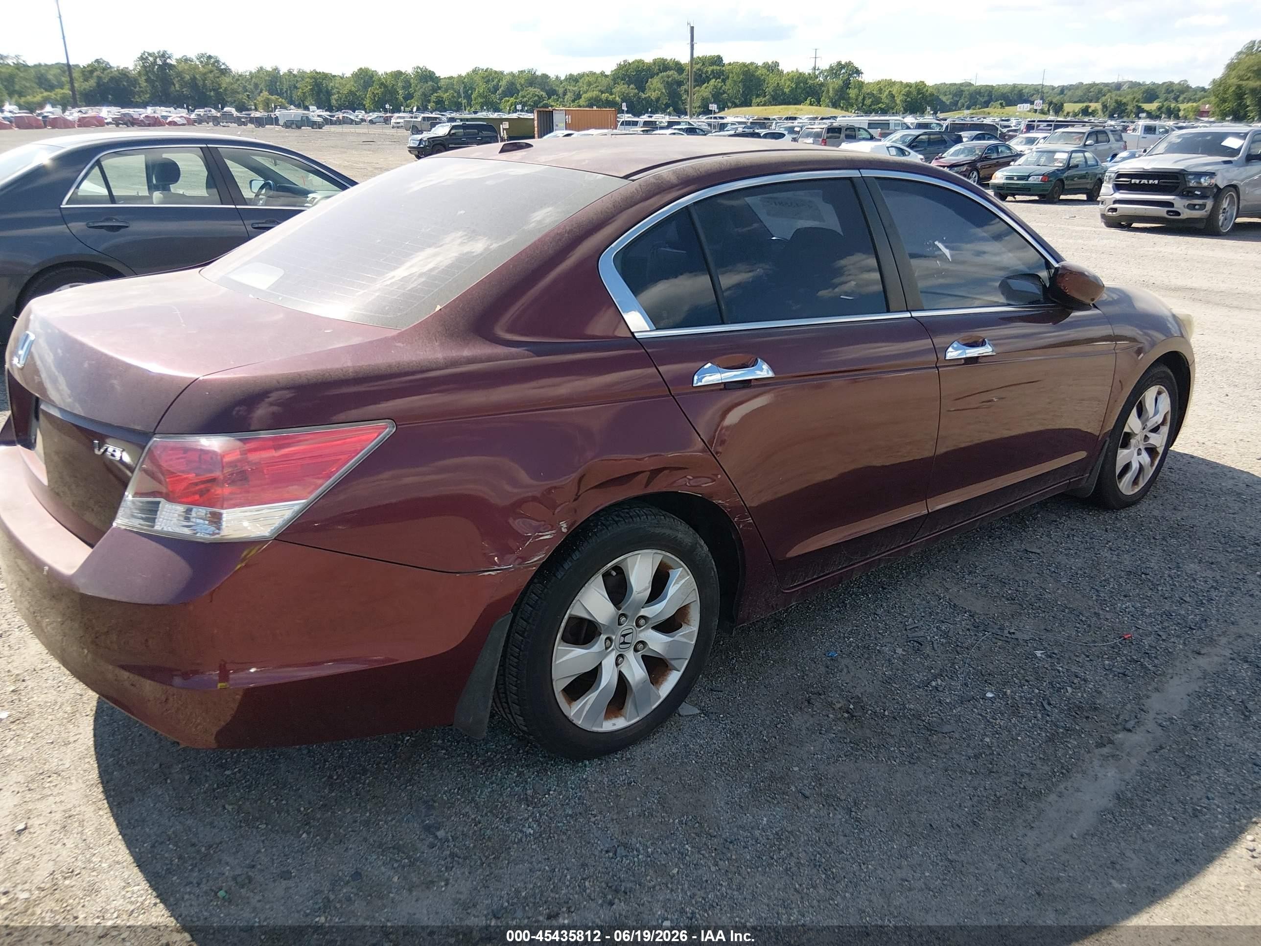 2009 Honda Accord 3.5 Ex-l Burgundy vin: 1HGCP36809A041468
