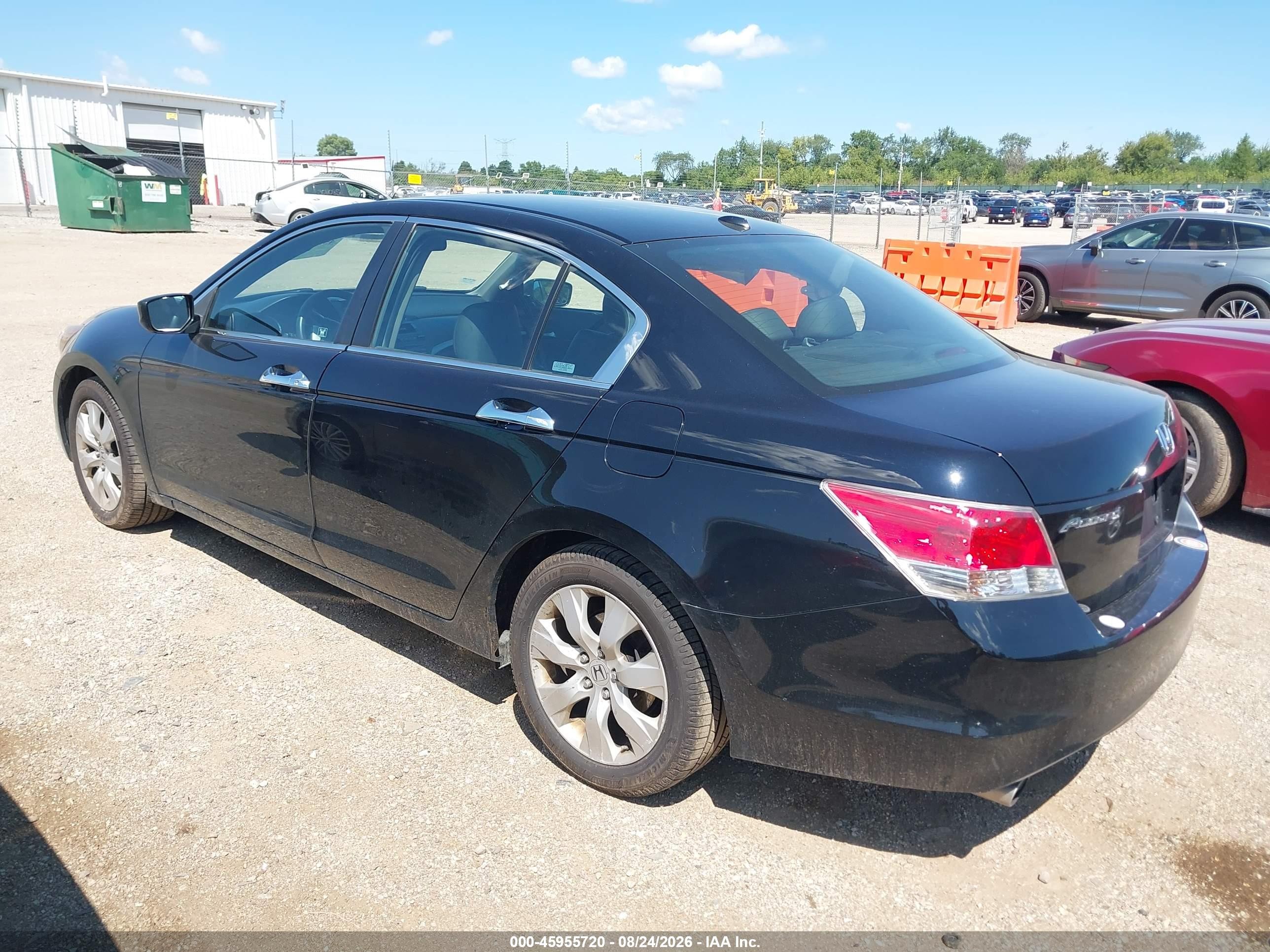 2008 Honda Accord 3.5 Ex-l Black vin: 1HGCP36818A034883