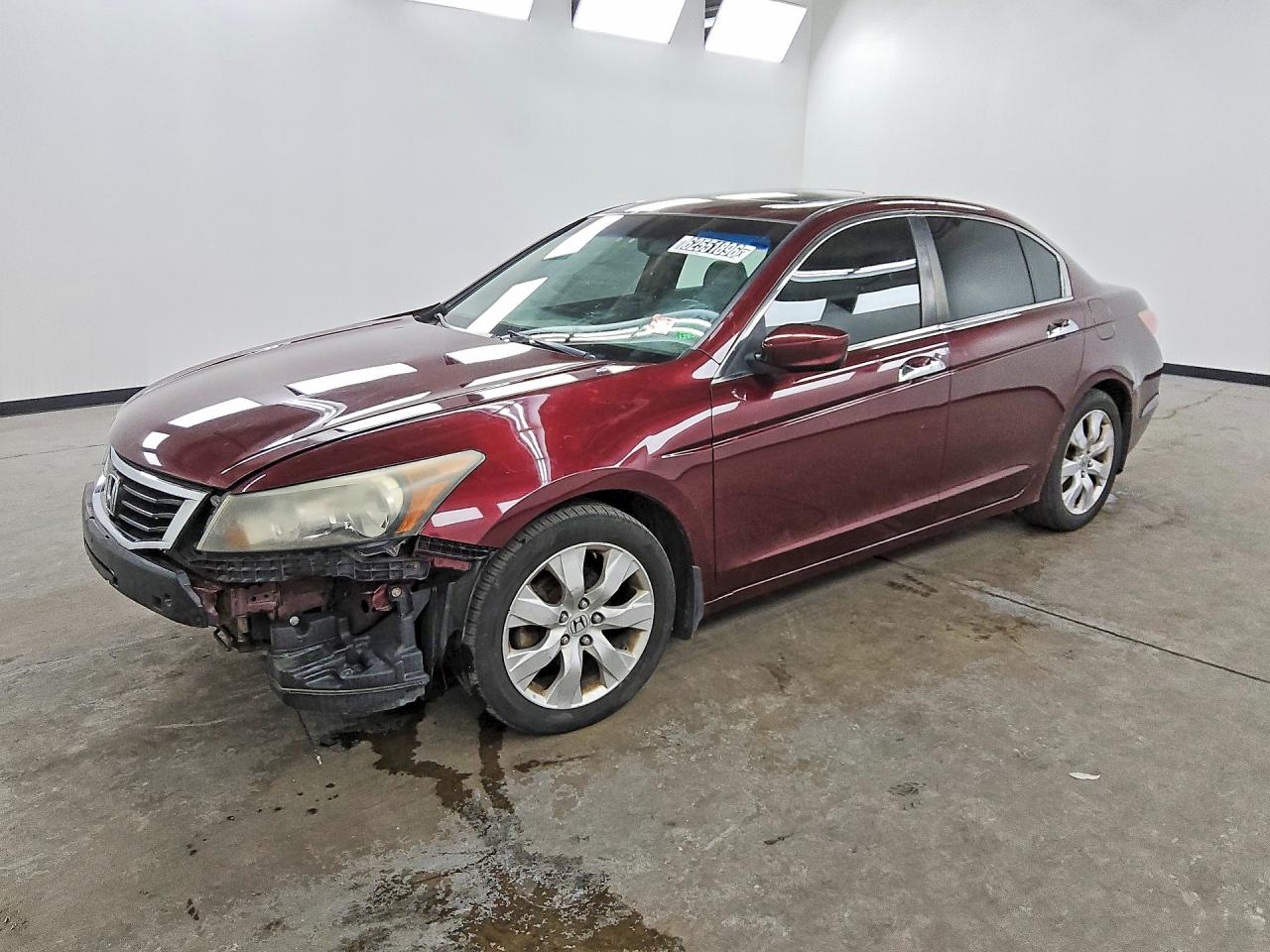 2008 Honda Accord Exl Burgundy vin: 1HGCP36818A036276