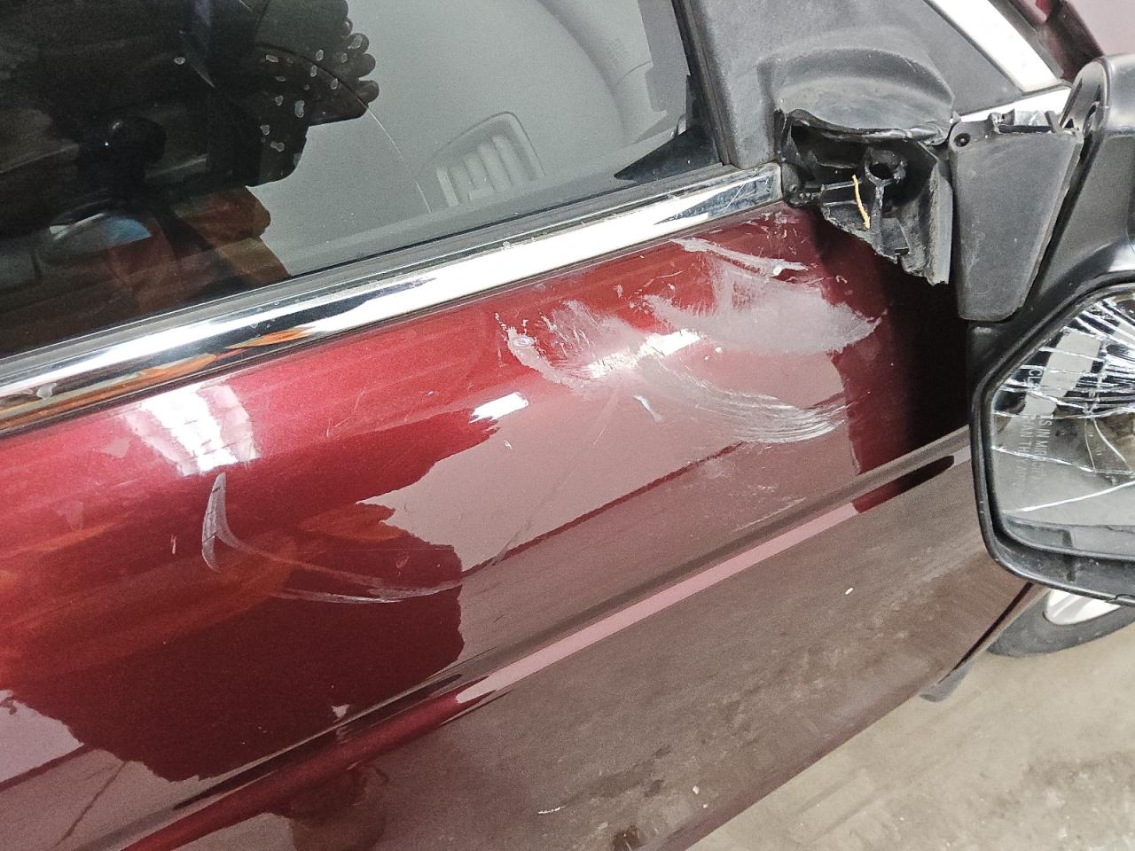 2008 Honda Accord Exl Burgundy vin: 1HGCP36818A036276 Damage: Right Front Door, Dent(S) W/ Paint Dmg, 1 To 2 Inches
