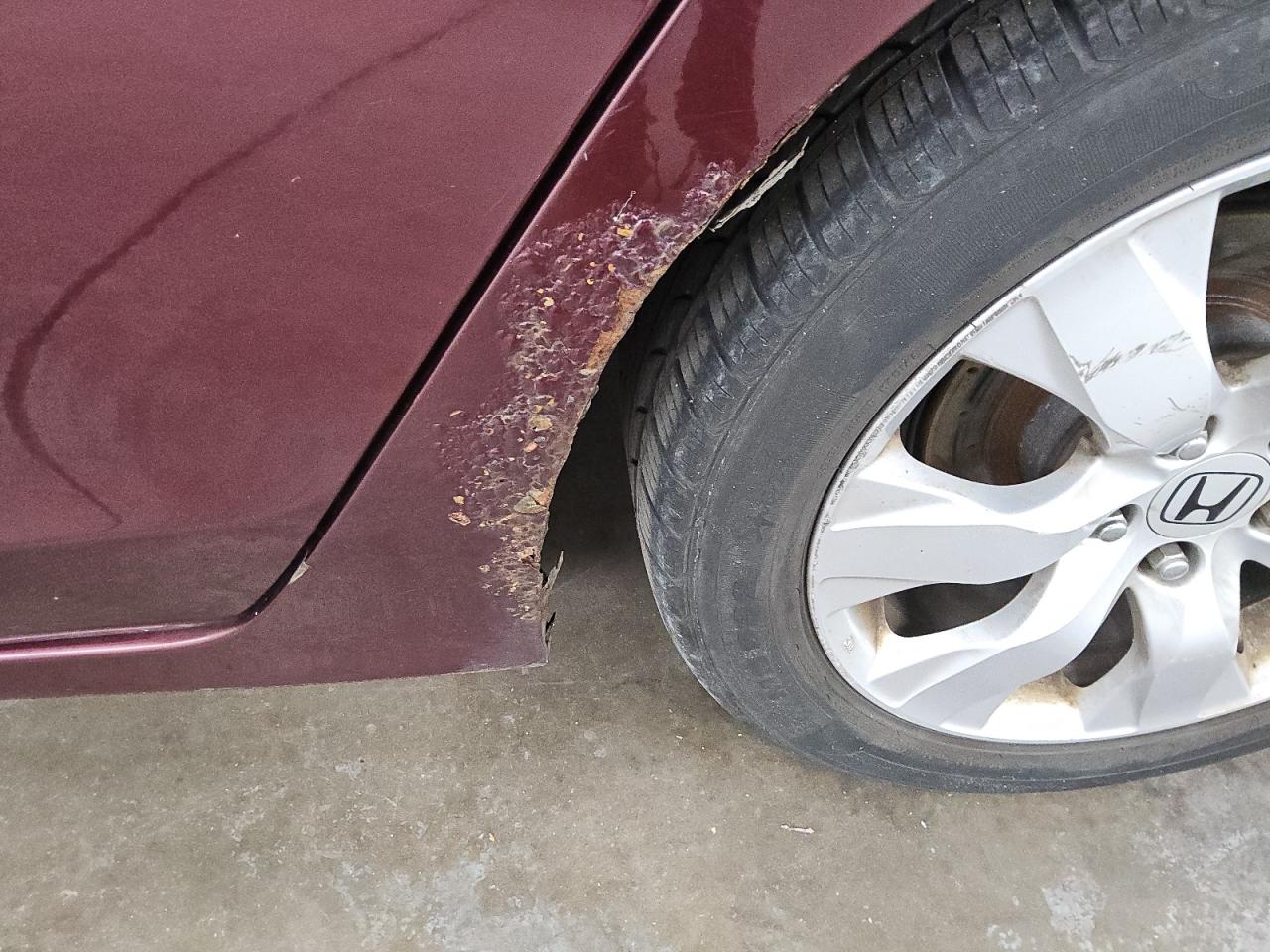 2008 Honda Accord Exl Burgundy vin: 1HGCP36818A036276 Damage: Left Qtr Panel, Severe Damage, Replacement Required