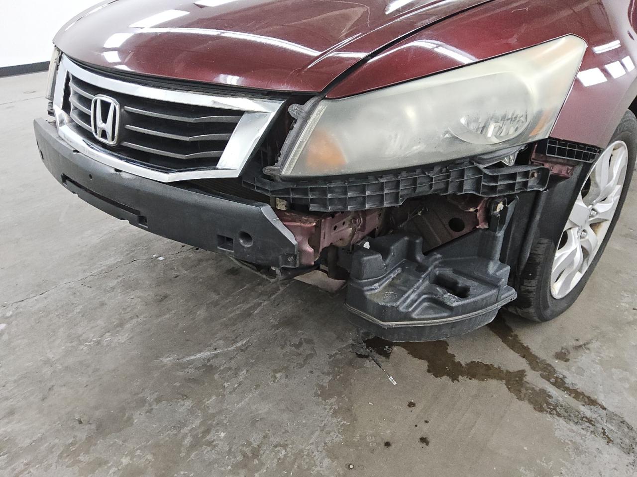 2008 Honda Accord Exl Burgundy vin: 1HGCP36818A036276 Damage: Front Bumper, Broken, Replacement Required