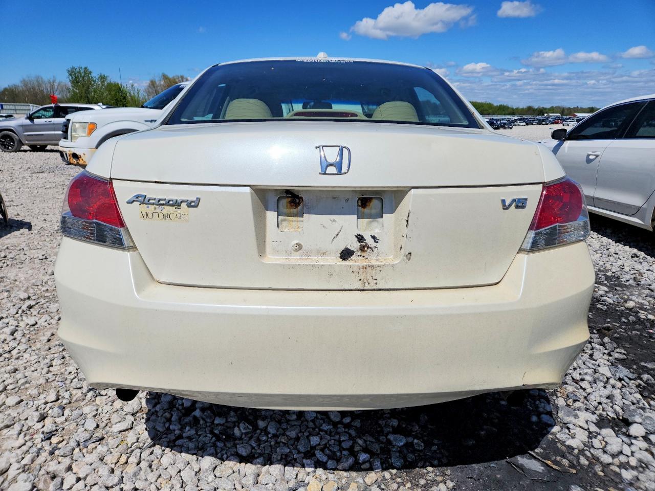 2008 Honda Accord Exl White vin: 1HGCP36818A047553