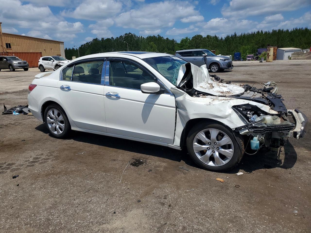 2008 Honda Accord Exl White vin: 1HGCP36818A051327