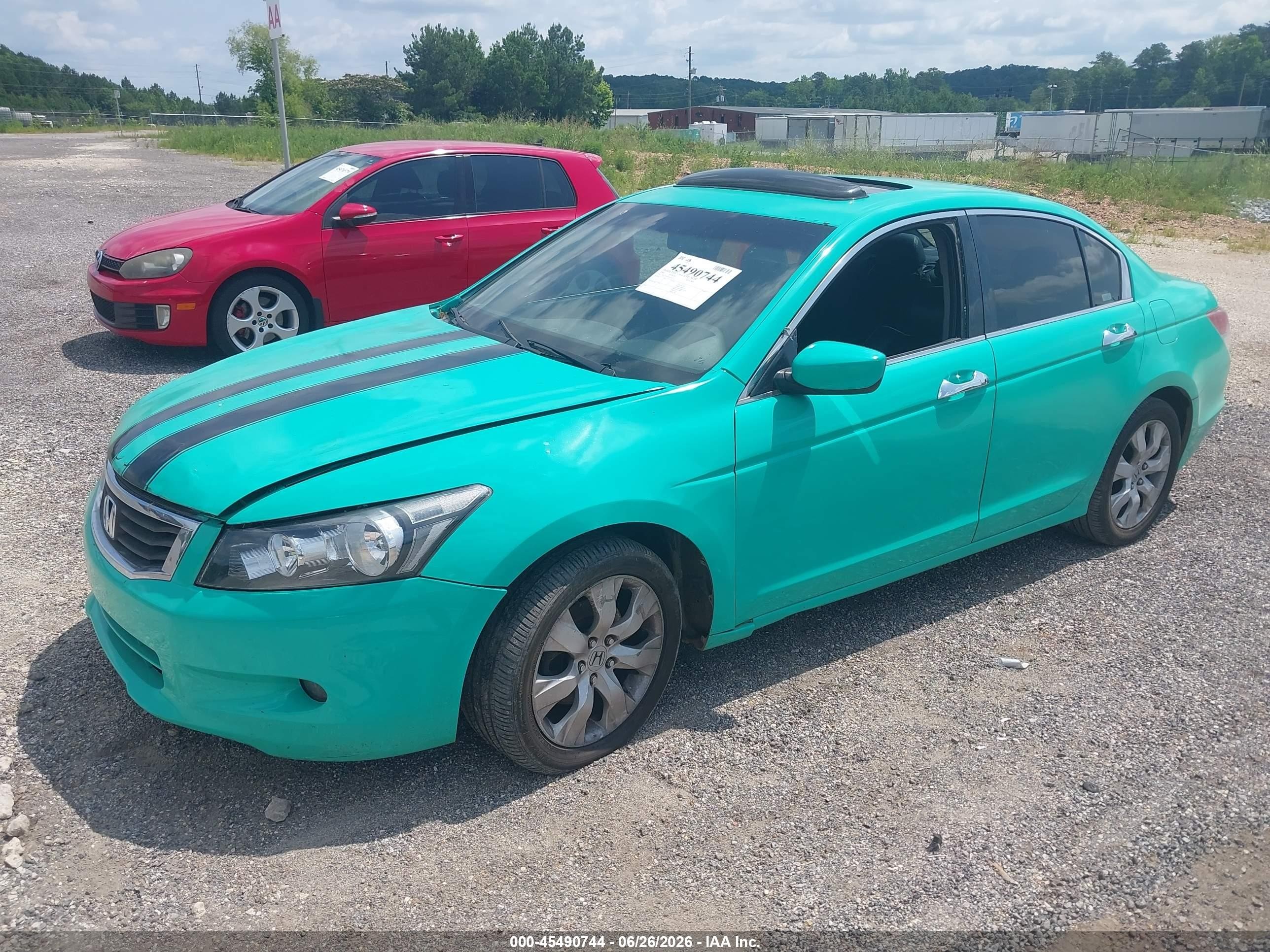 2008 Honda Accord 3.5 Ex-l Turquoise vin: 1HGCP36818A055815