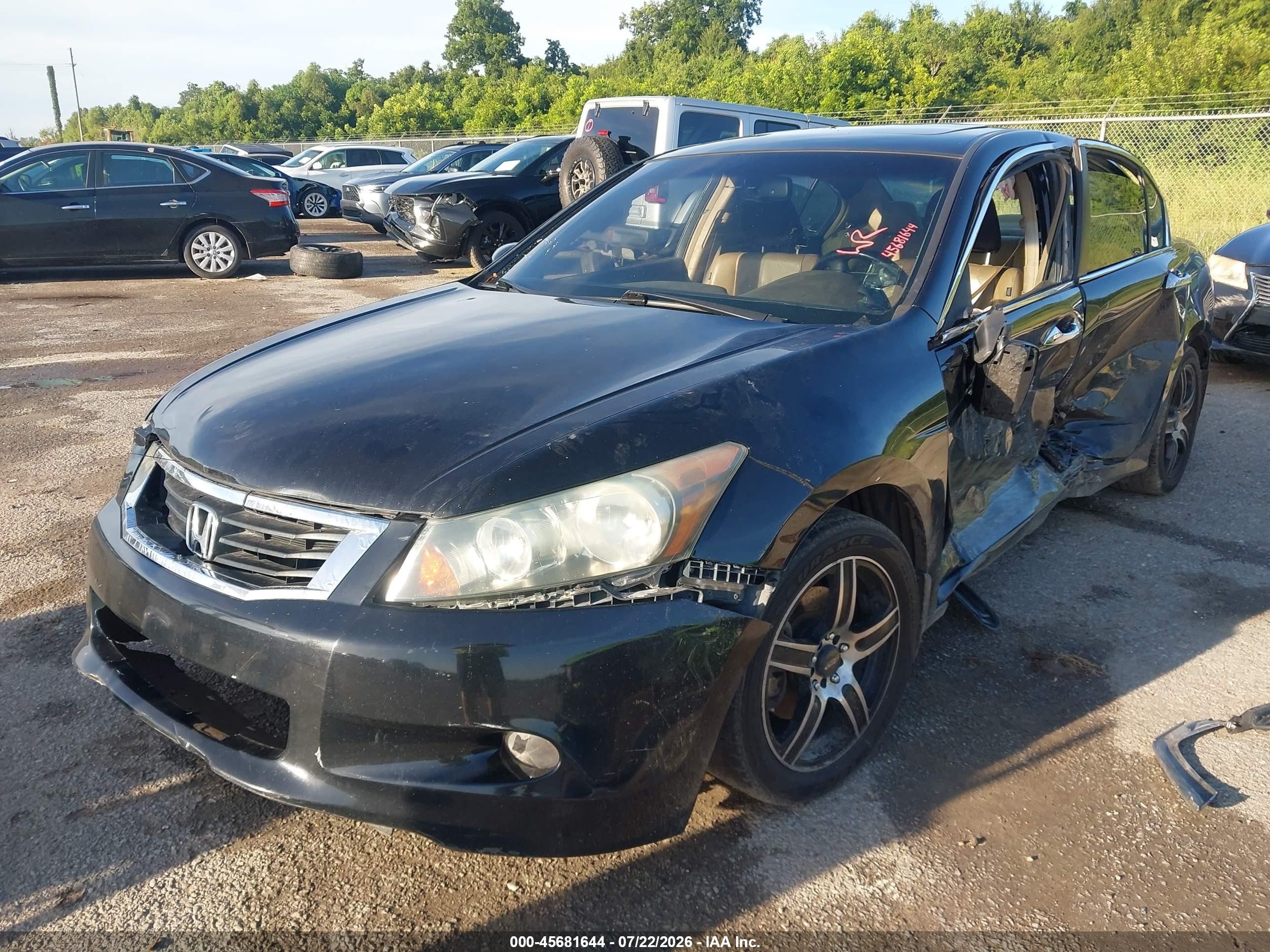2008 Honda Accord 3.5 Ex-l Black vin: 1HGCP36818A059203