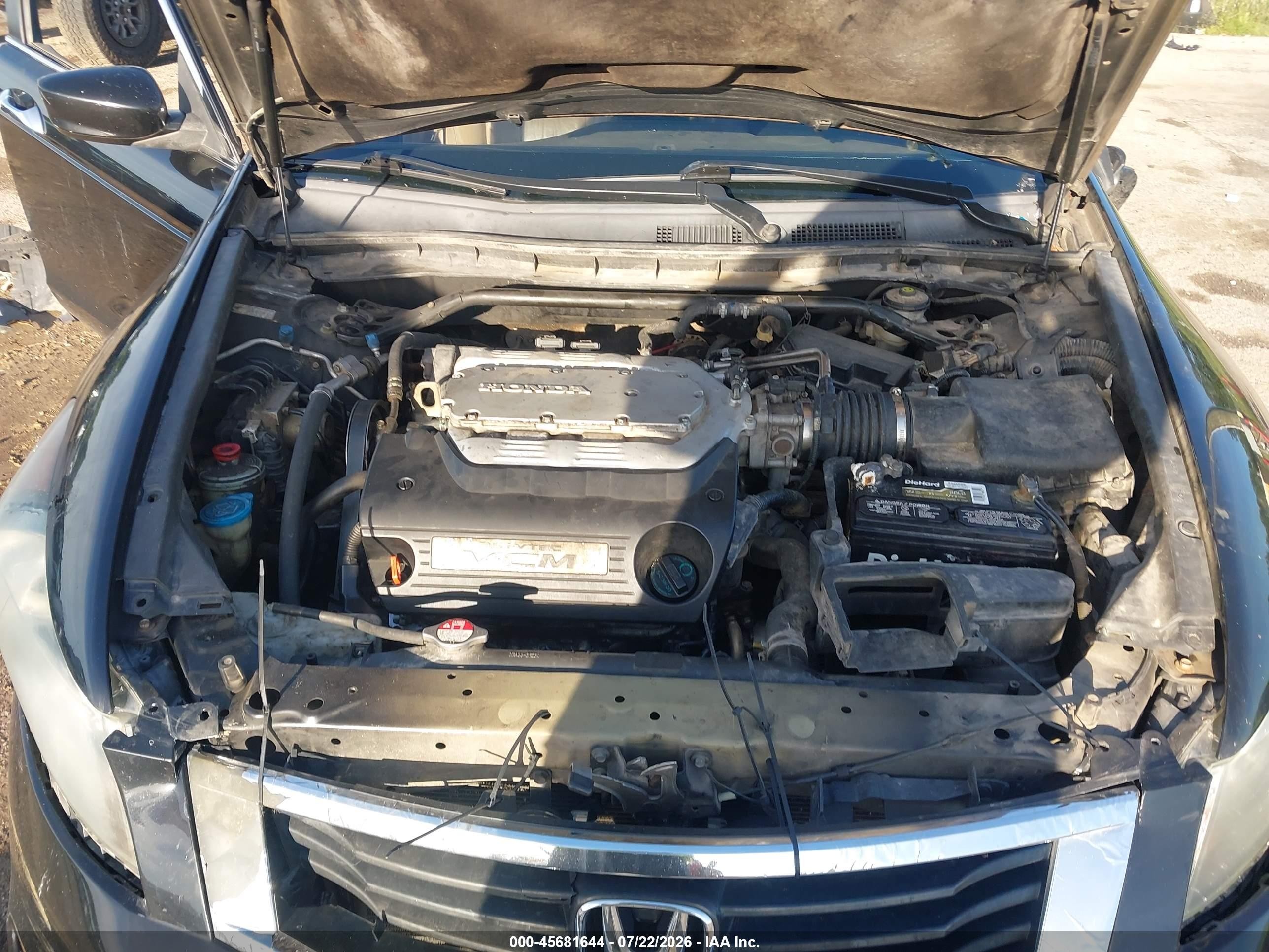 2008 Honda Accord 3.5 Ex-l Black vin: 1HGCP36818A059203