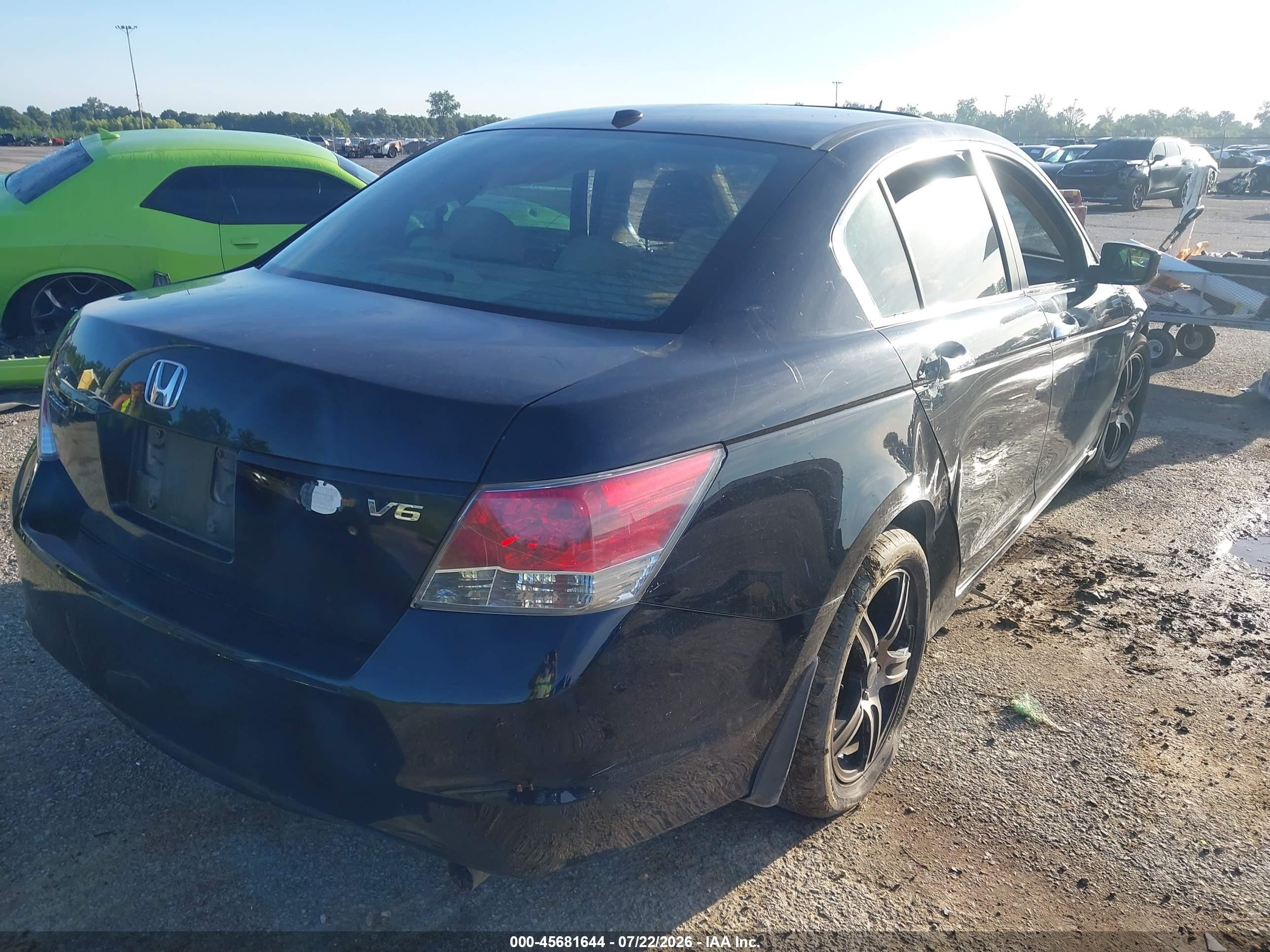 2008 Honda Accord 3.5 Ex-l Black vin: 1HGCP36818A059203