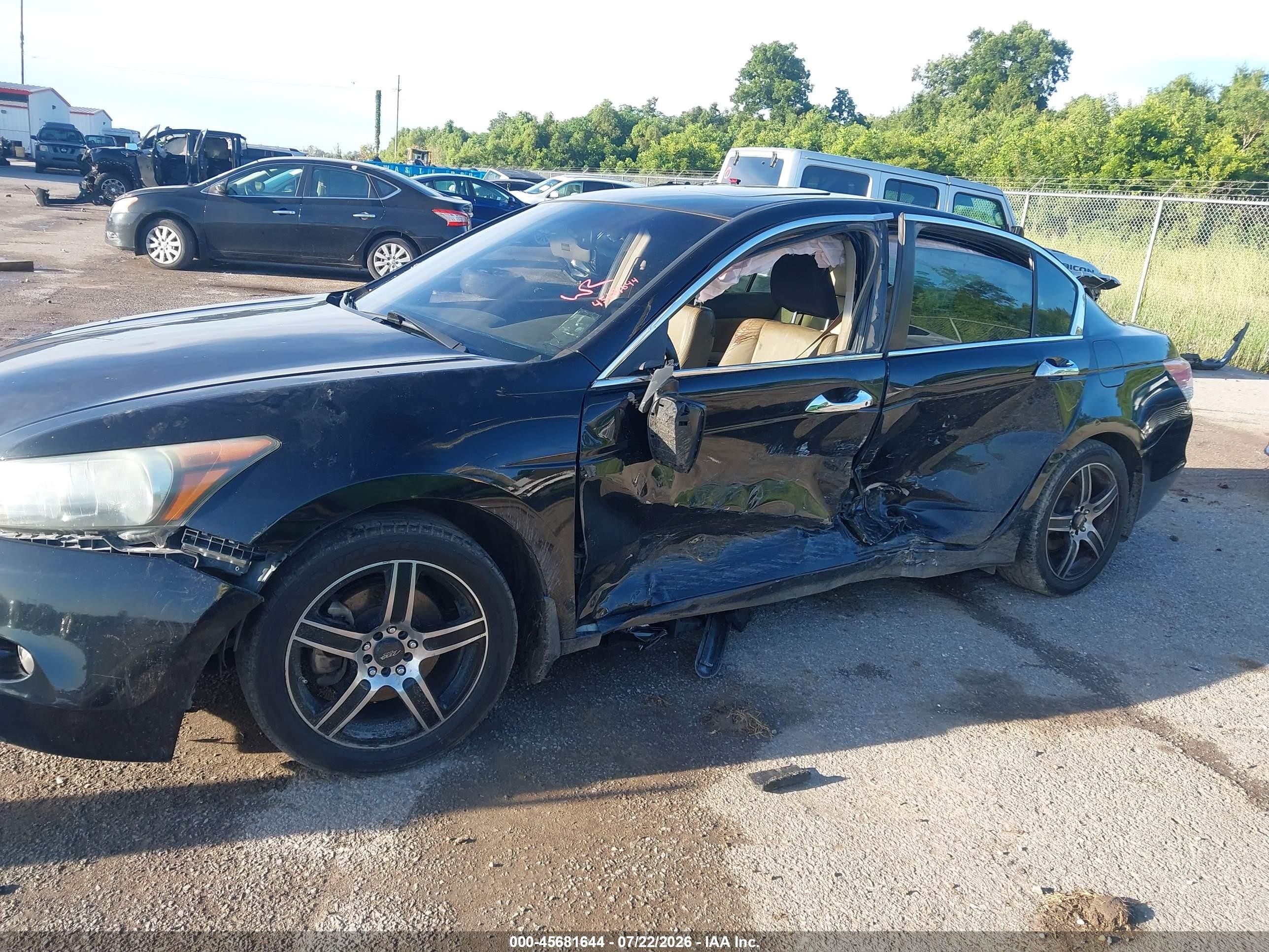 2008 Honda Accord 3.5 Ex-l Black vin: 1HGCP36818A059203