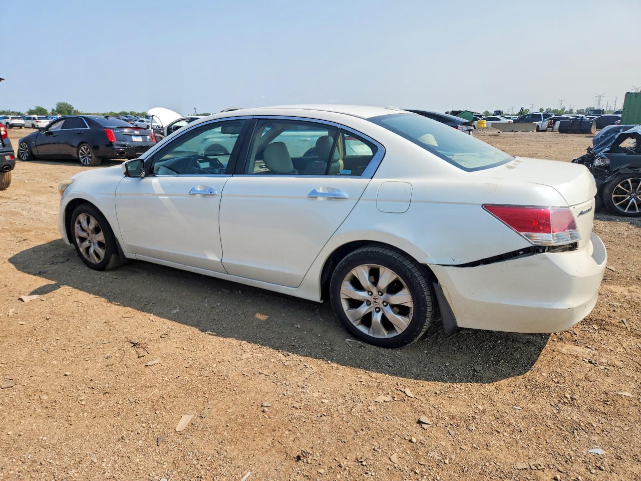 2008 Honda Accord Exl White vin: 1HGCP36818A085655