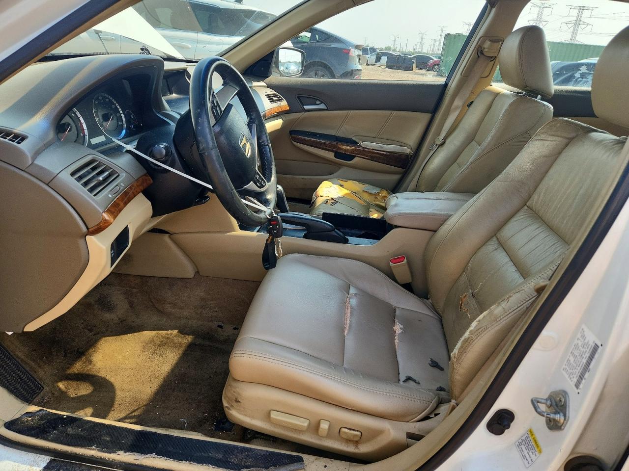 2008 Honda Accord Exl White vin: 1HGCP36818A085655