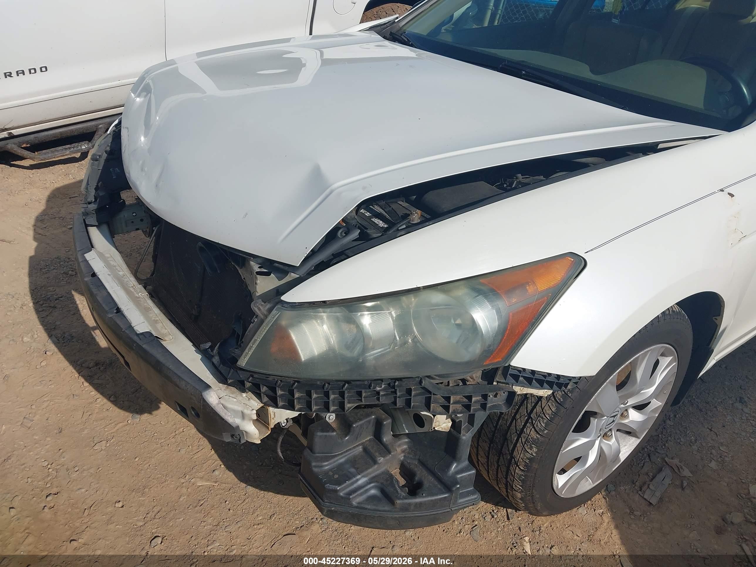 2009 Honda Accord 3.5 Ex-l White vin: 1HGCP36819A000606
