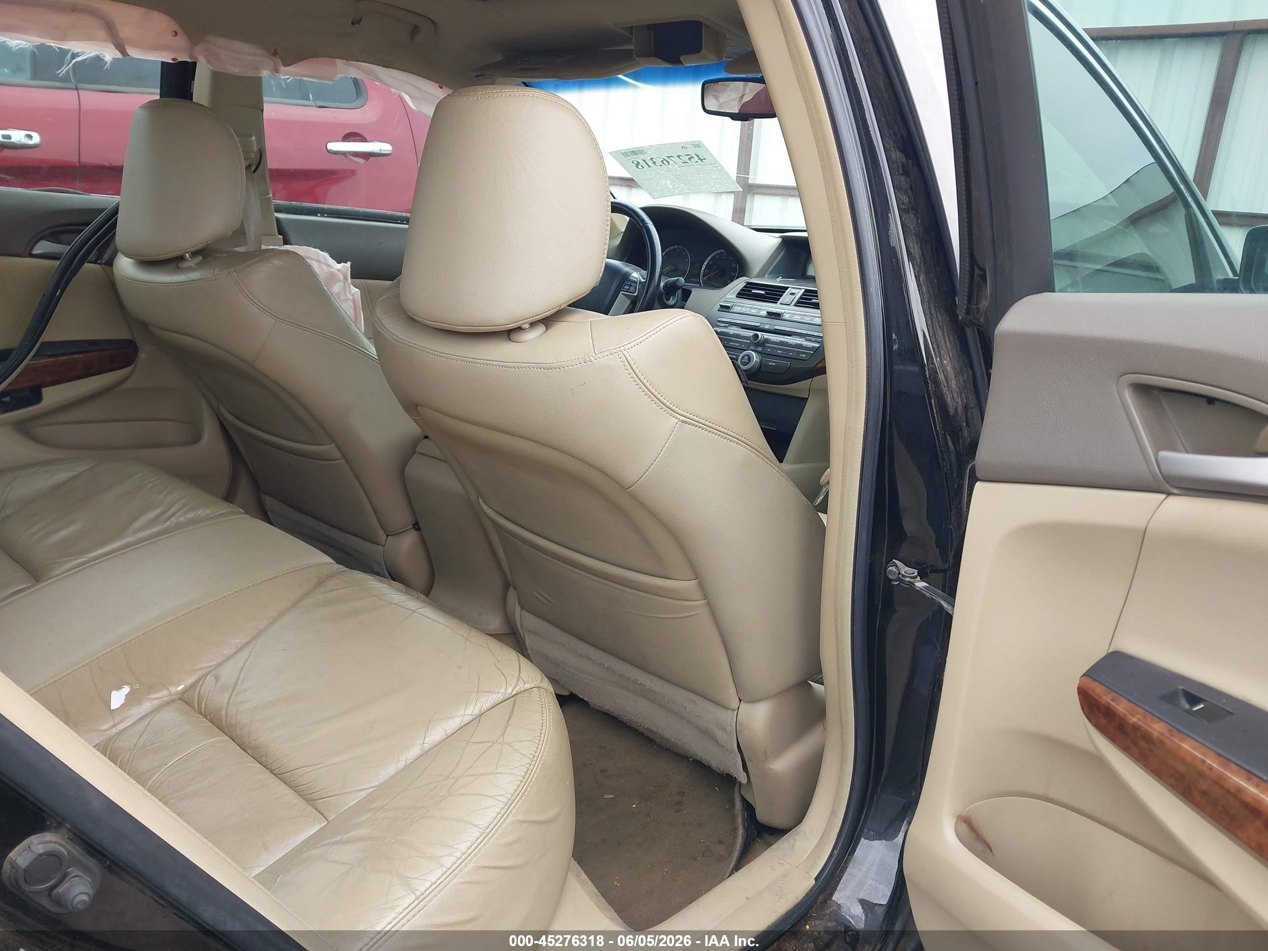 2009 Honda Accord 3.5 Ex-l Black vin: 1HGCP36819A026946