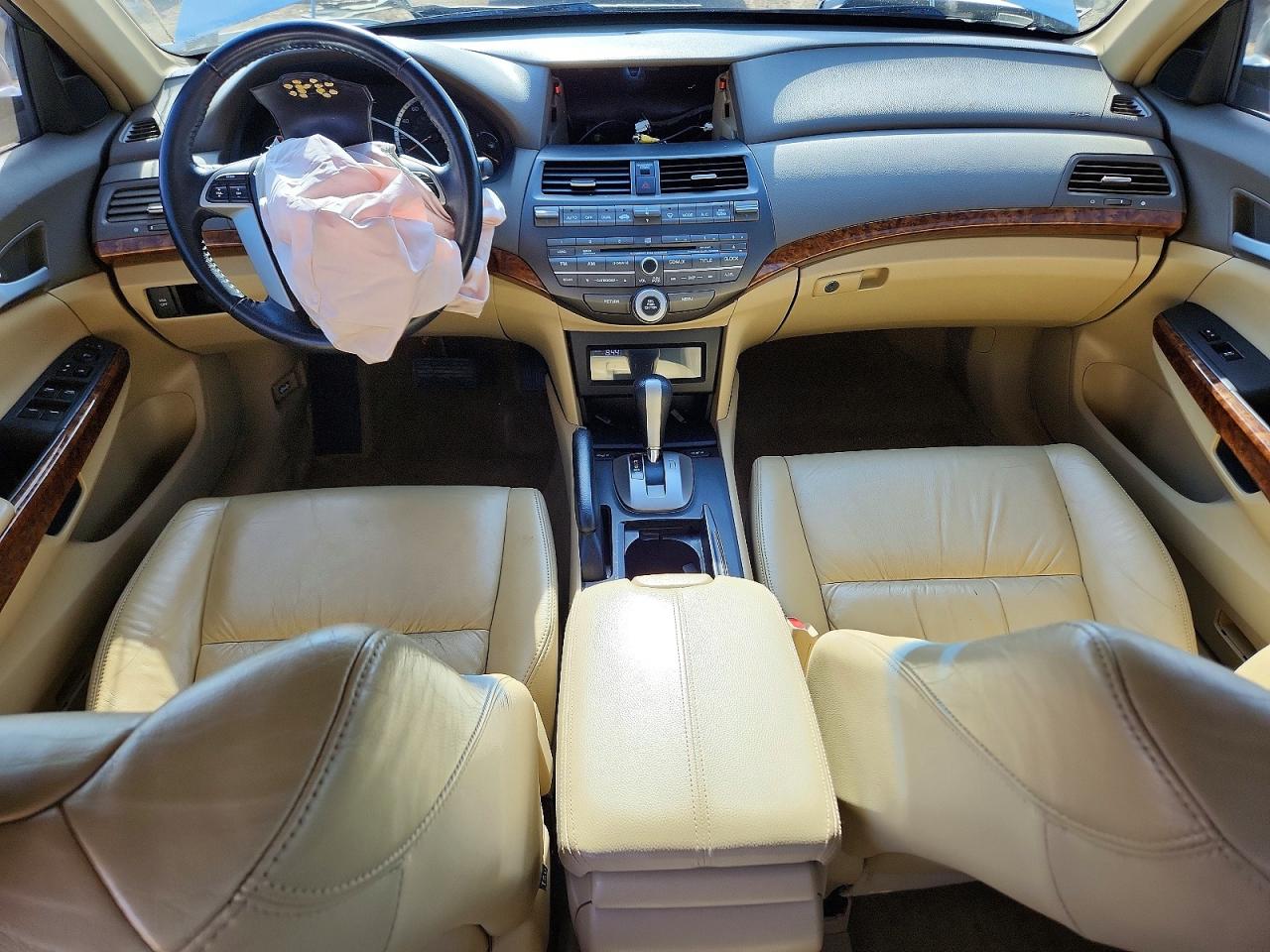 2009 Honda Accord Exl White vin: 1HGCP36819A029930