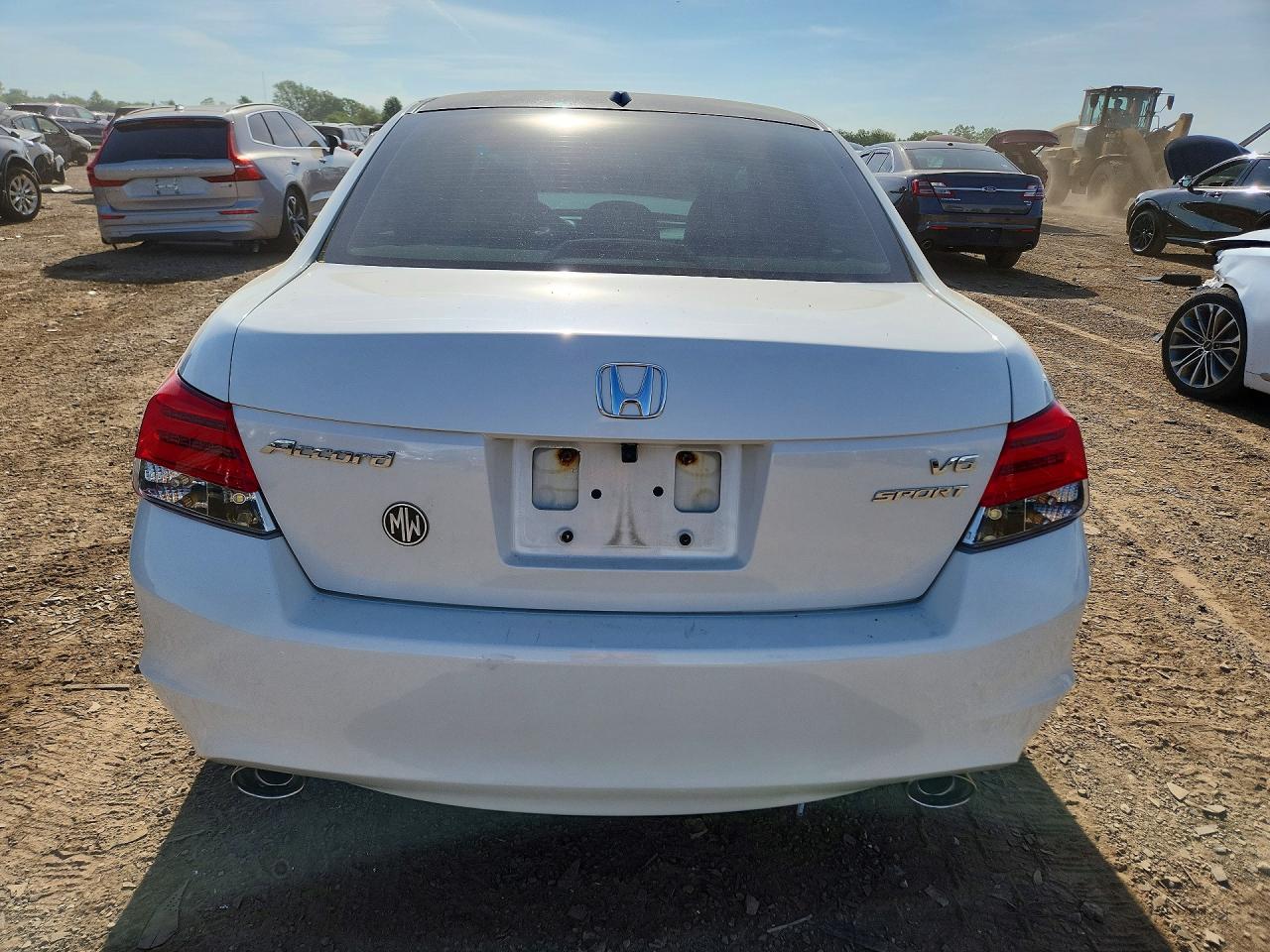 2009 Honda Accord Exl White vin: 1HGCP36819A029930